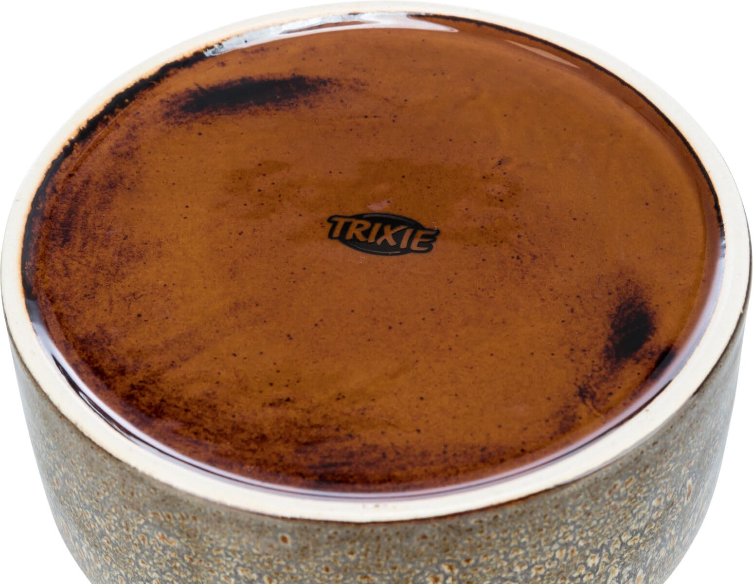 Trixie Ceramic Dog Bowl - 400 ml, Brown, Ø 13 cm