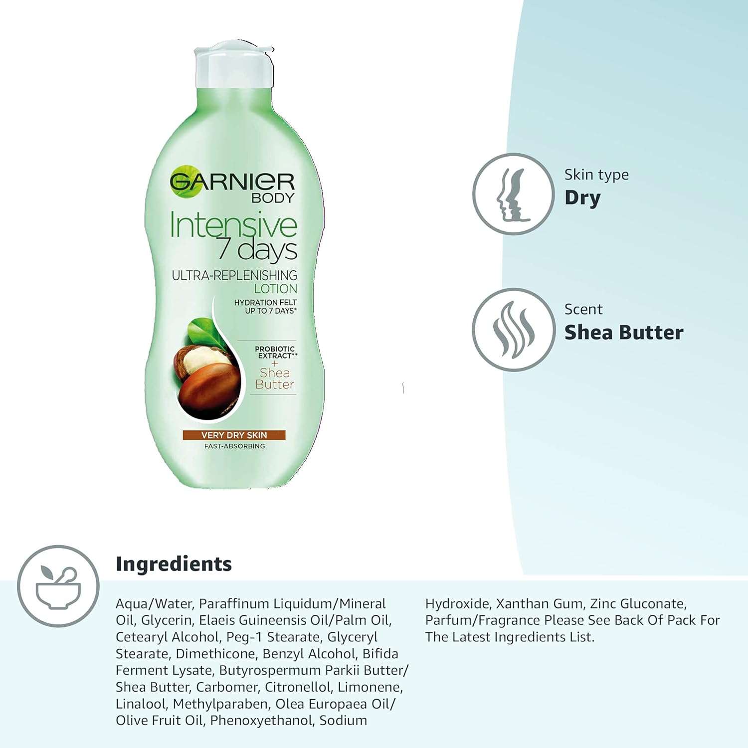 Garnier - Intensive 7 Days Shea Butter & Probiotic Extract Body Lotion (400ml) 4