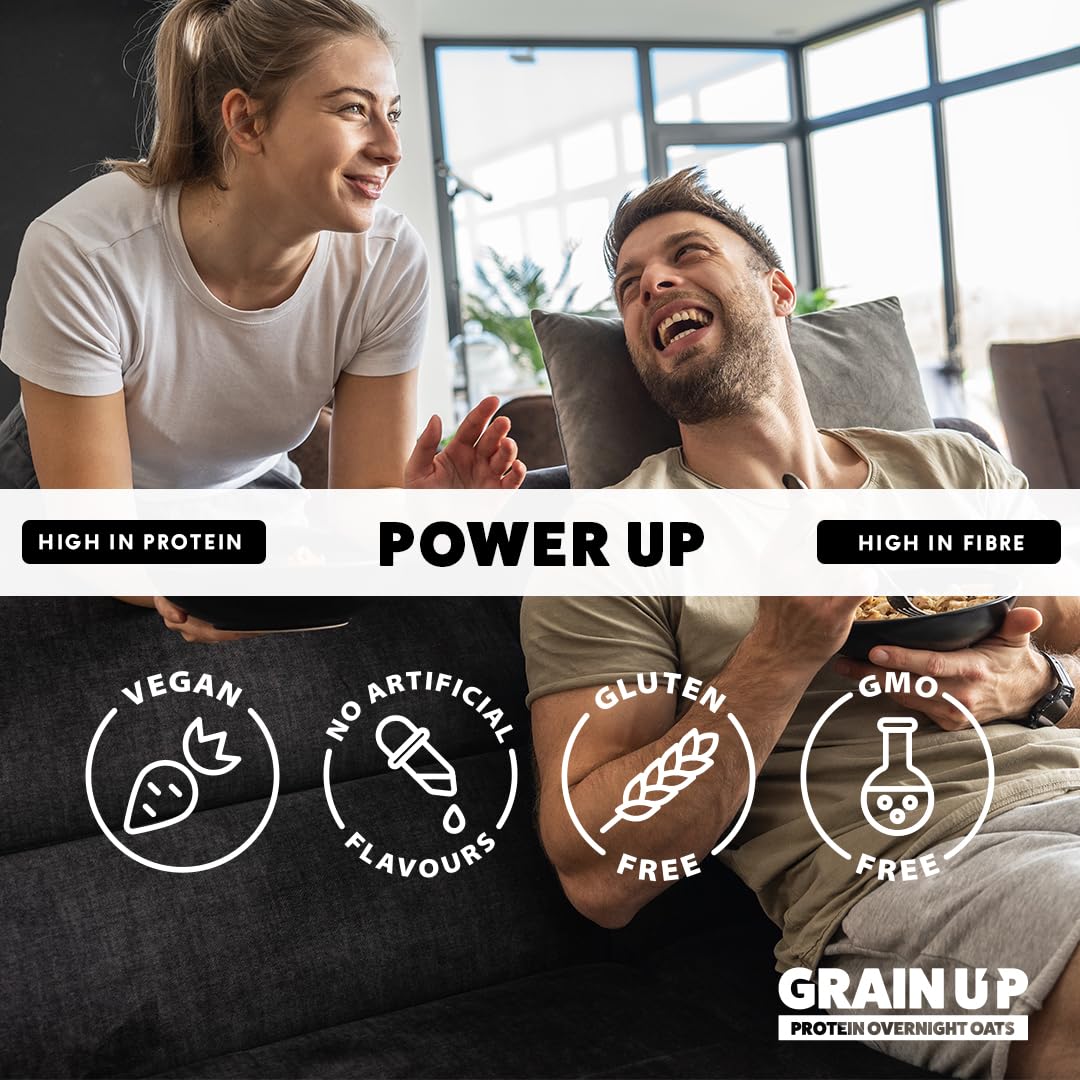 Grain Up Choconut Brownie Overnight Oats - High Protein, Gluten-Free, Vegan | 300g 3