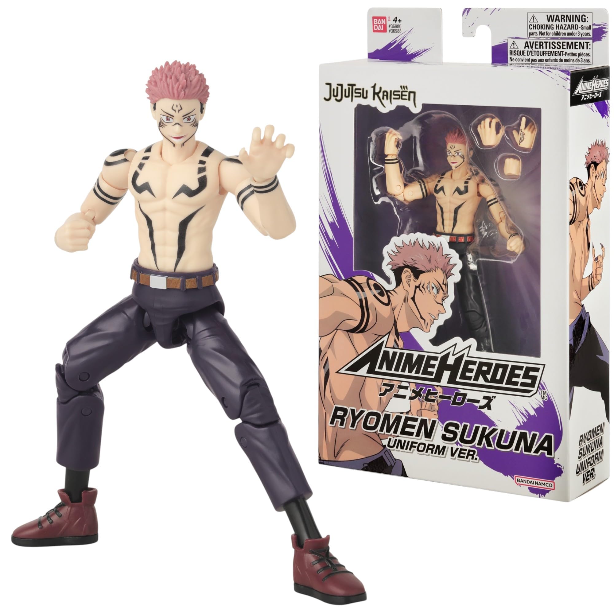 BANDAI Anime Heroes Jujutsu Kaisen Ryomen Sukuna Action Figure | 17cm | 16+ Points of Articulation