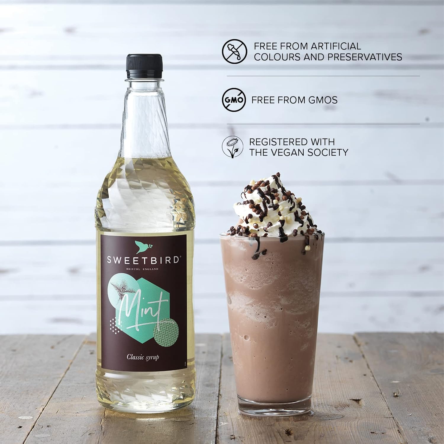 Sweetbird Mint Syrup (1 Litre) - Vegan Friendly, Natural Flavours, No Artificial Colours 7