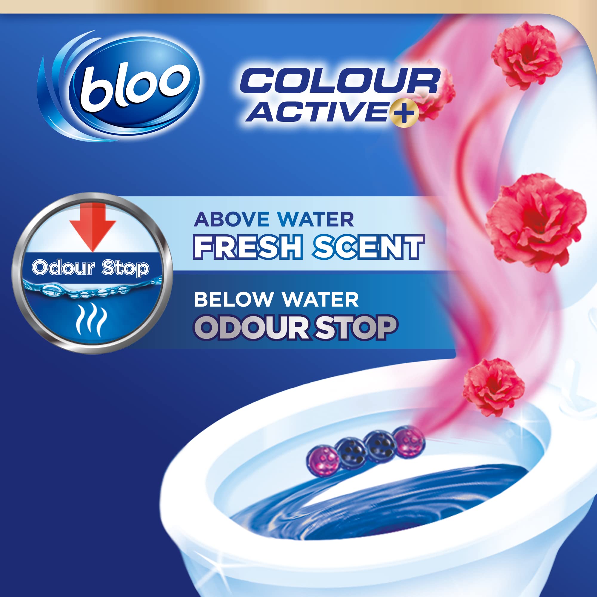 Bloo Colour Active Flower Rim Block, 150 g - Toilet Cleaning with Fresh Scent & Anti-Limescale 9