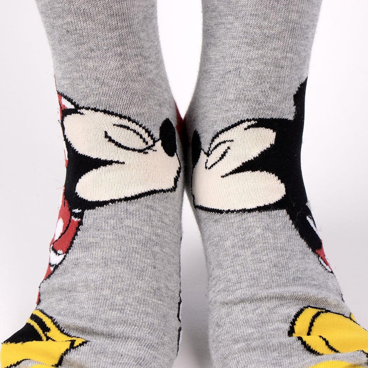 Minnie Mouse Socks - Grey, Red, Black, Yellow (Size 35-41)