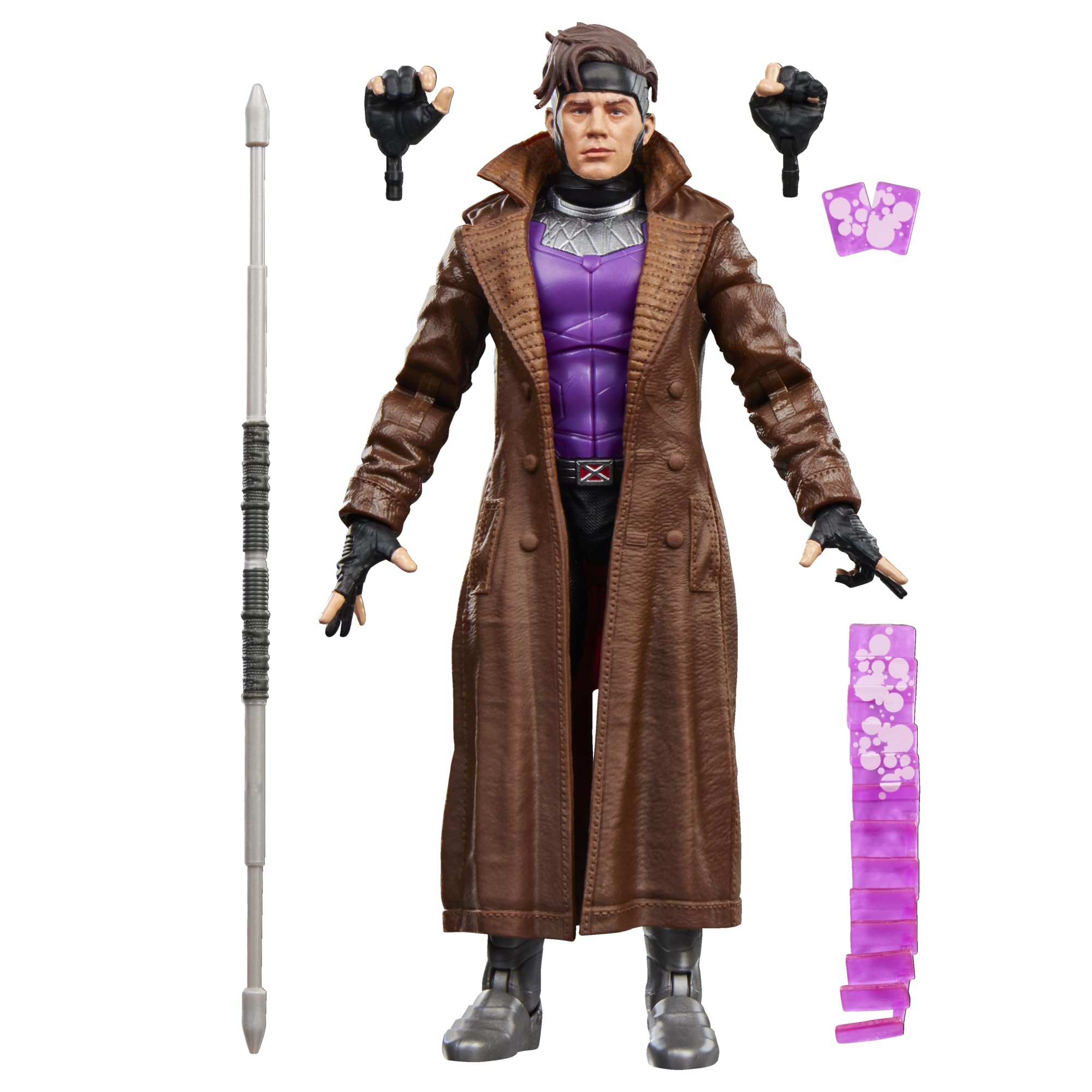 Marvel Legends Series Gambit Action Figure - 15cm Scale, 6 Accessories, Ages 4+