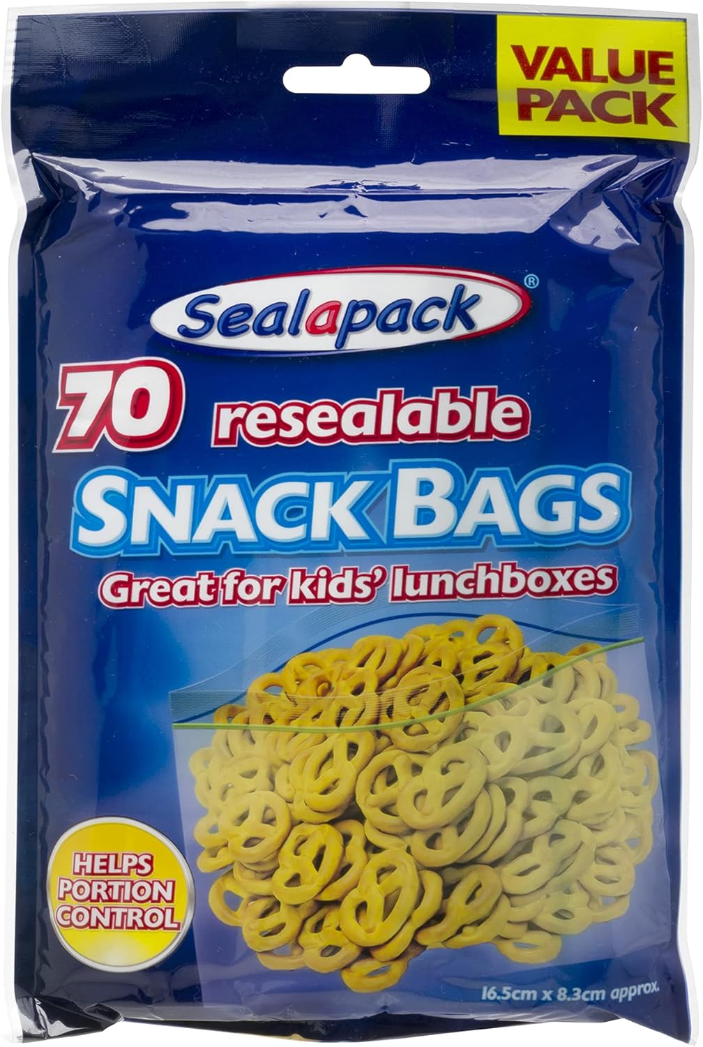 Sealapack SNACK BAGS, READY TO USE RESEALABLE BAGS, Pack of 70, Clear, 15 x 23 cm