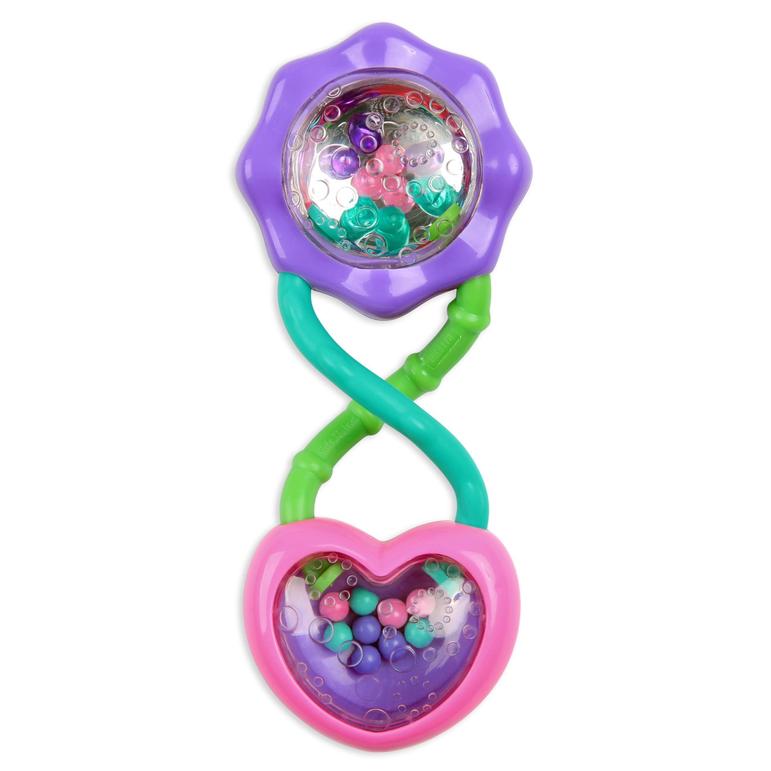 Bright Starts Rattle &amp; Shake BPA-freies Baby-Hantelspielzeug – Plüschgriff mit verspiegelter Rassel, ab 3 Monaten