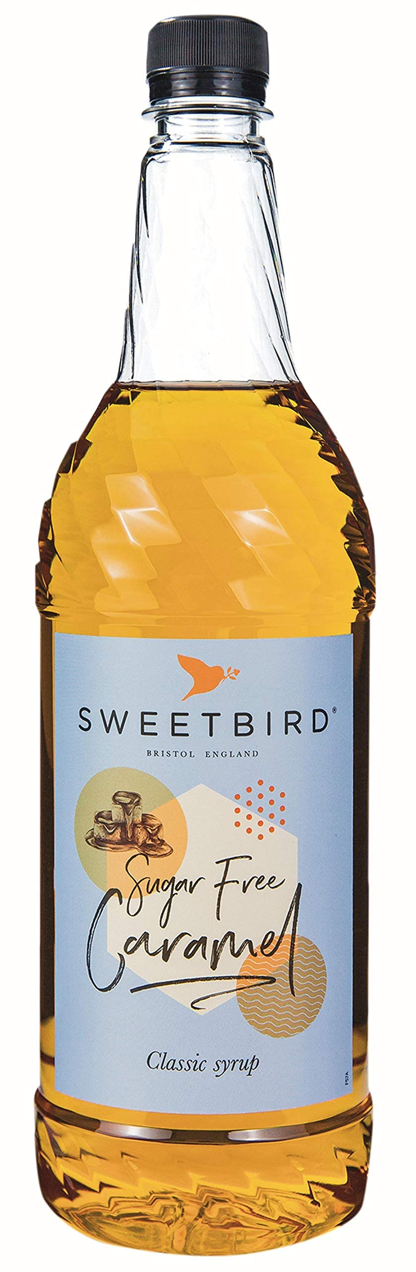 Sweetbird Sugar Free Caramel Syrup - 1 Litre Bottle | Vegan Friendly | Made in UK