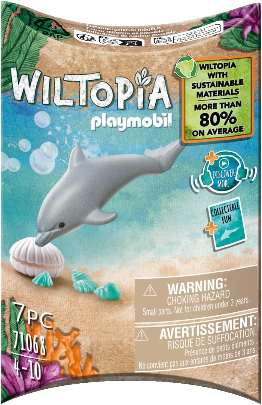 Playmobil 71068 Wiltopia Baby Dolphin Playset - Educational Animal Toy for Ages 4+