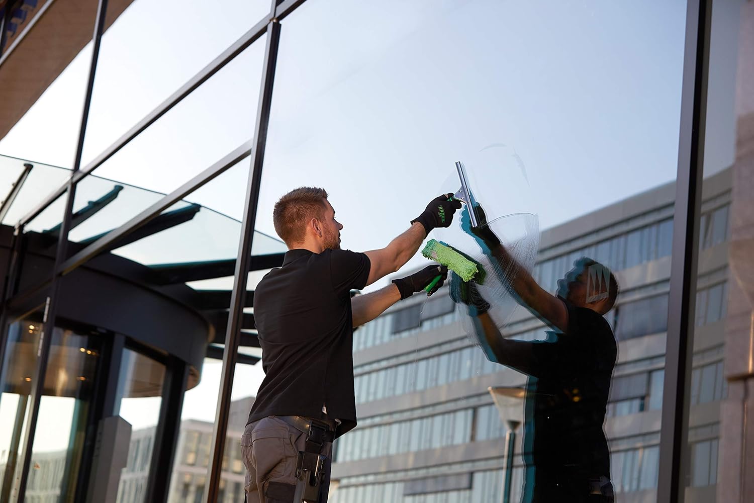 Unger MicroStrip 79020 Window Washer 35 cm Microfibre Cover with Dirt Pad 4