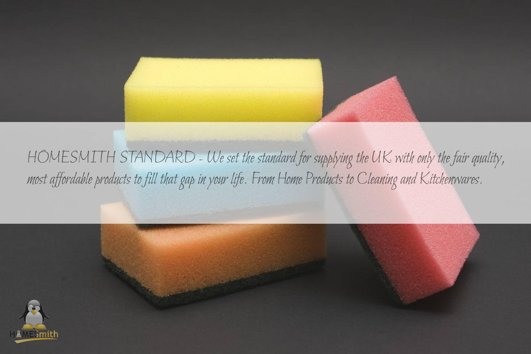 HomeSmith - Colourful Dual-Sided Sponge Scourers - Reusable Non-Scratch Dish Washing & Cleaning Sponges - Pack of 20 5