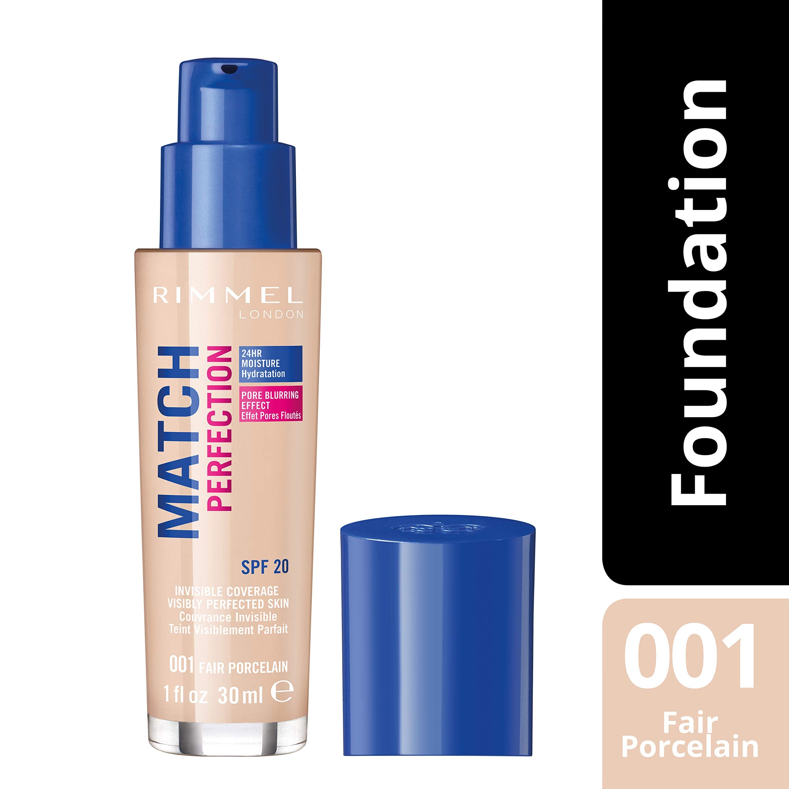 Rimmel Match Perfection Foundation - Medium Coverage, 24hr Hydration, SPF20, Cruelty Free (30g) 4