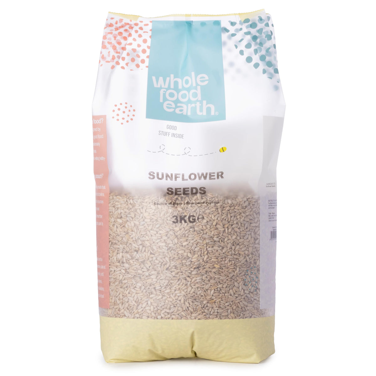 Wholefood Earth Sunflower Seeds - Hulled Kernels, 3 kg