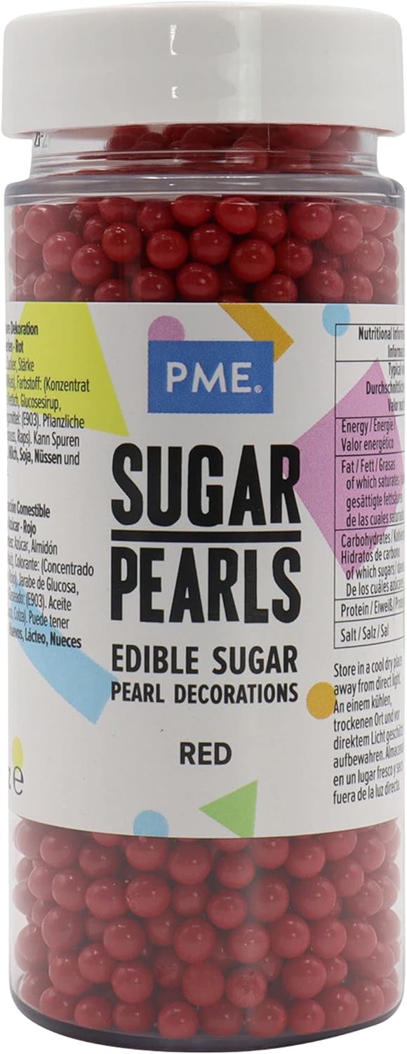 PME Sugar Pearls - Red 100 g