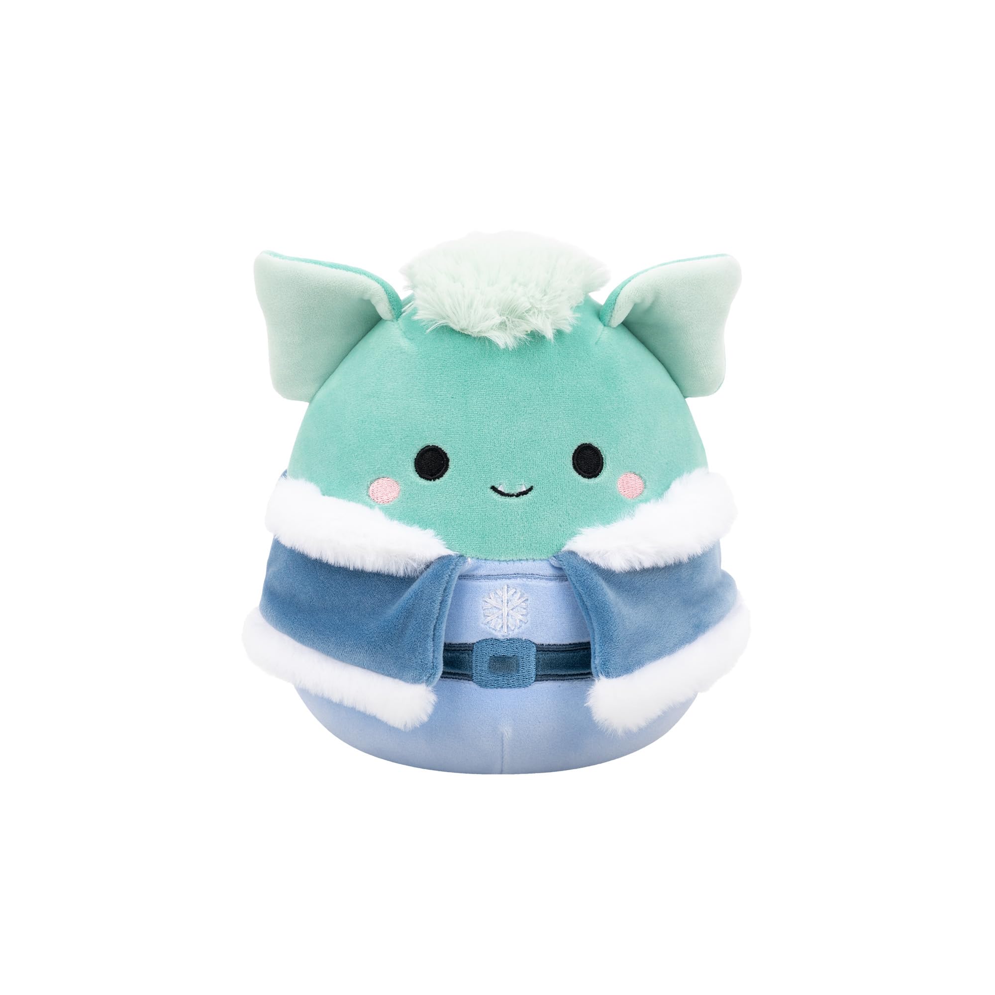 Squishmallows 7.5-Inch Troye the Teal Troll in Winter Outfit Plush - Ages 3+