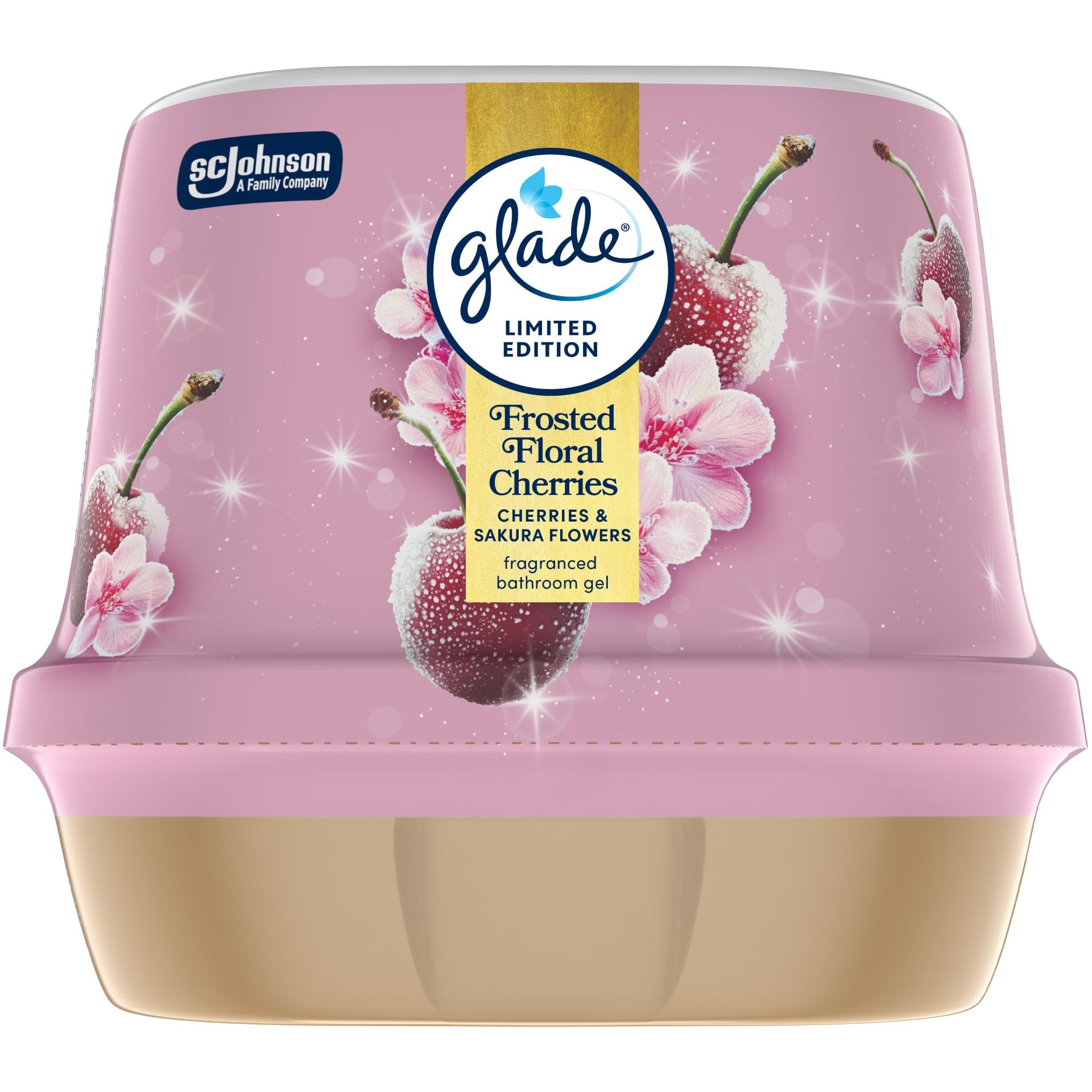 Glade - Frosted Floral Cherries Fragranced Bathroom Gel Air Freshener