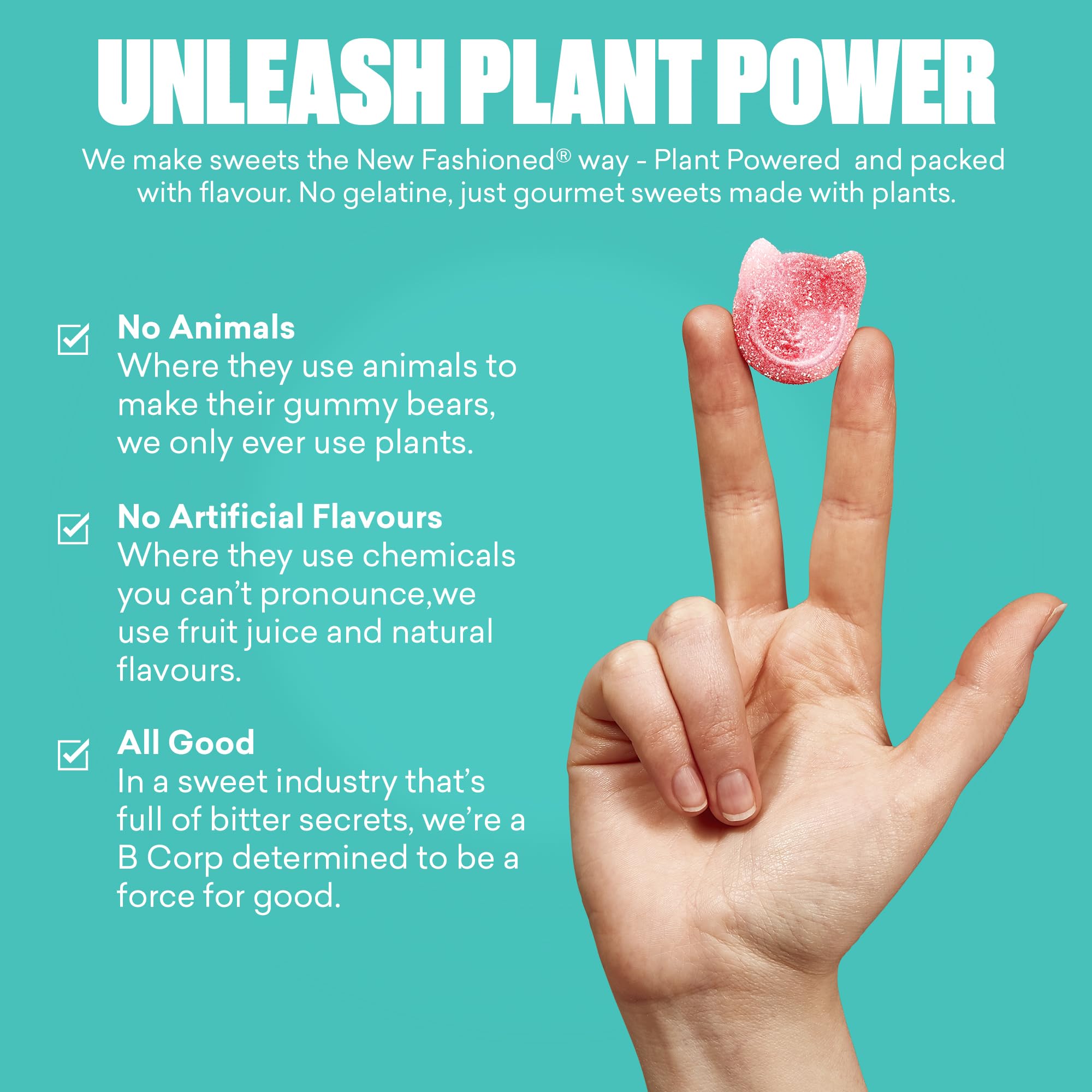 Candy Kittens Wild Strawberry Vegan Sweets – 140g Fizzy Treats with Real Fruit Juice, No Artificial Flavours 6