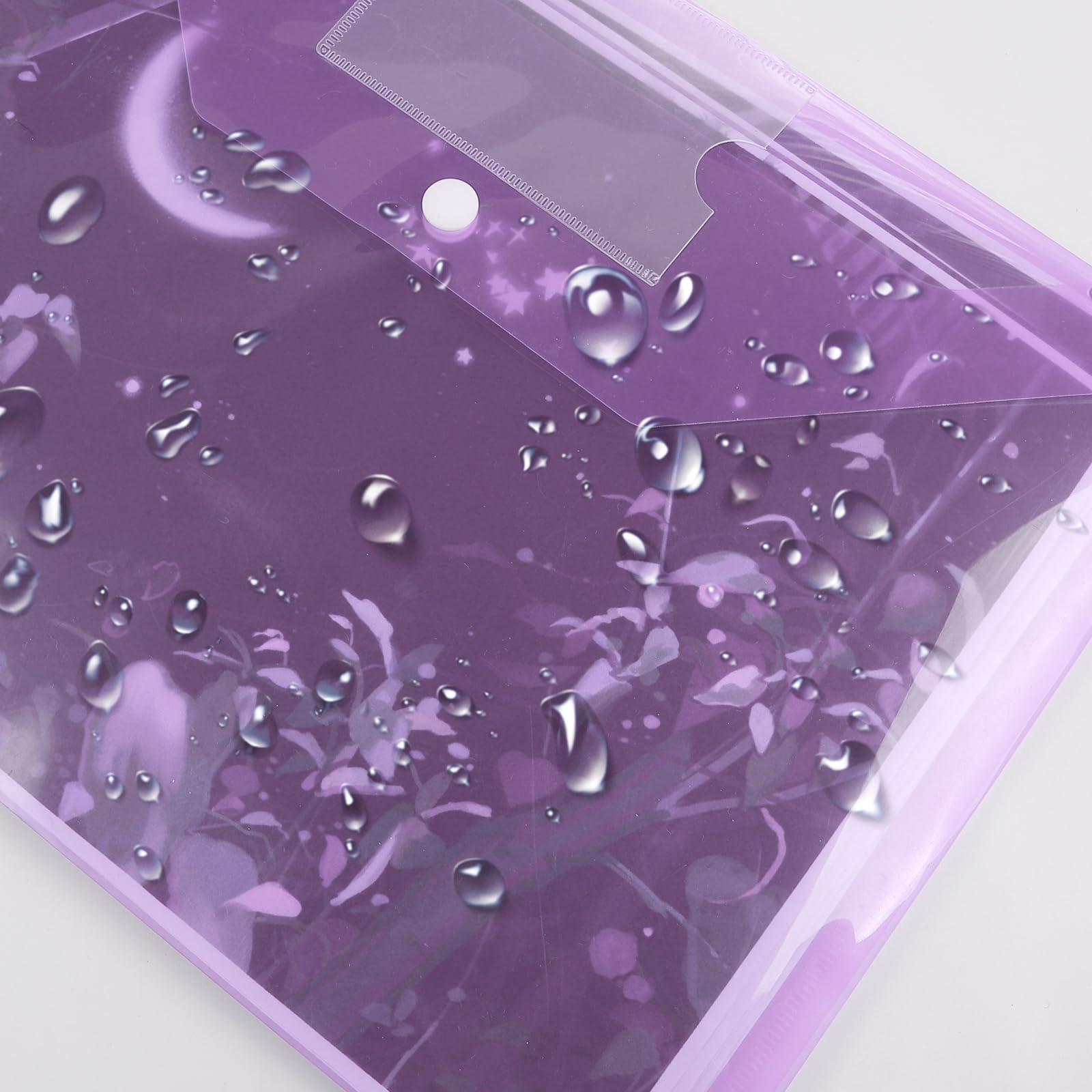 GoodtoU 30-Pack A4 Plastic Popper Wallets - Durable, Snap Button Closure | Purple 6