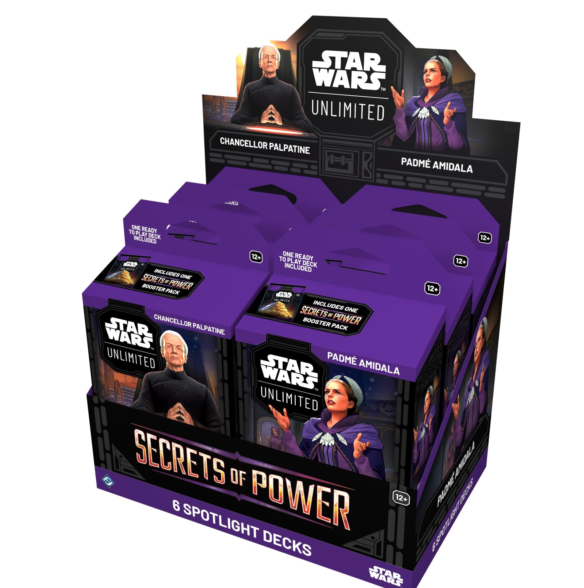 Asmodee Star Wars: Unlimited Secrets of Power Spotlight Deck Display 6
