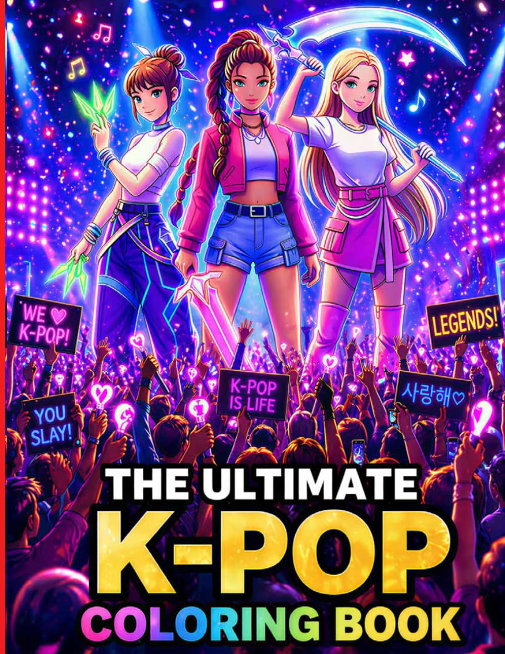 K-POP Musical Warriors Coloring Book - Musical Idol Warriors: Guys and Girl | Paperback | Ukrainian Edition