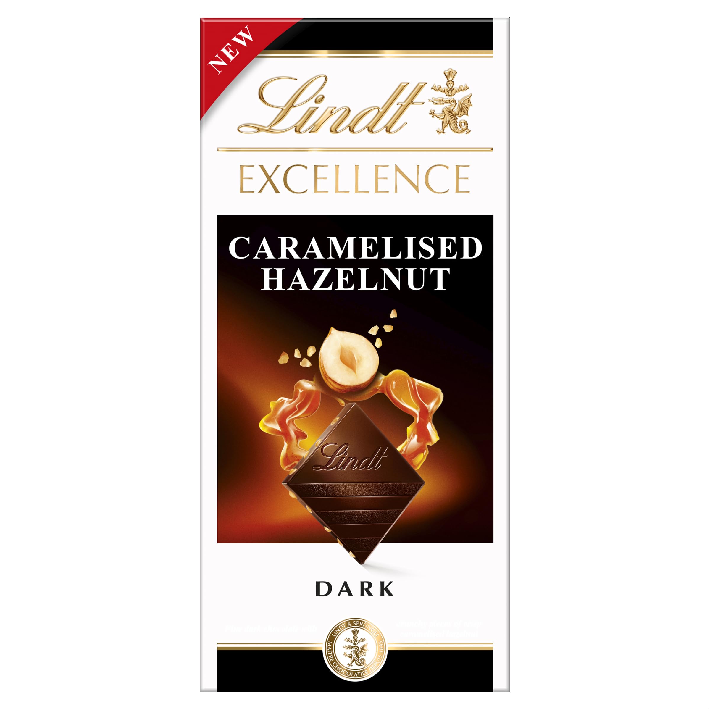 Lindt Excellence Dunkle karamellisierte Haselnuss-Schokolade, 100 g