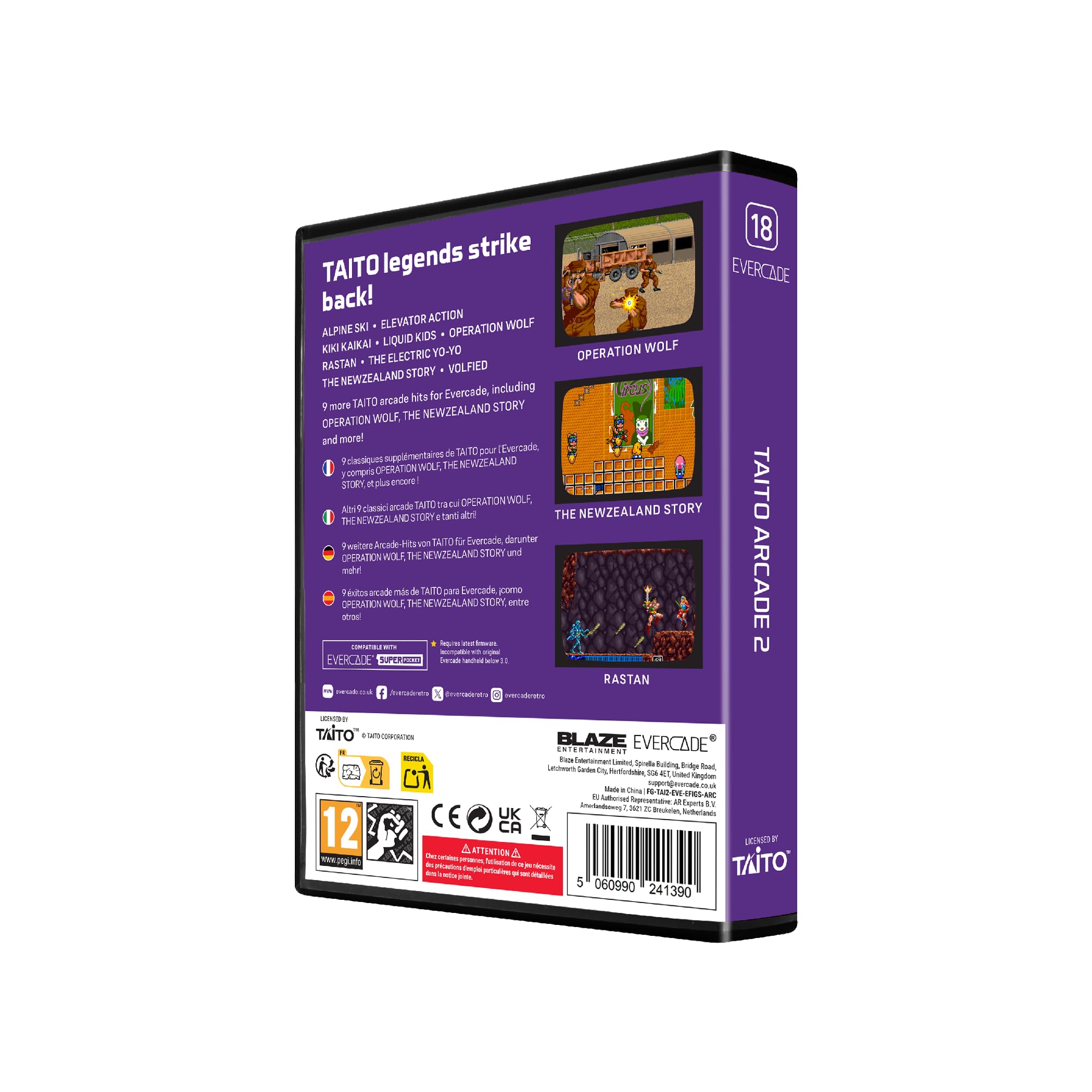 Taito Arcade 2 Collection - Evercade Cartridge 3