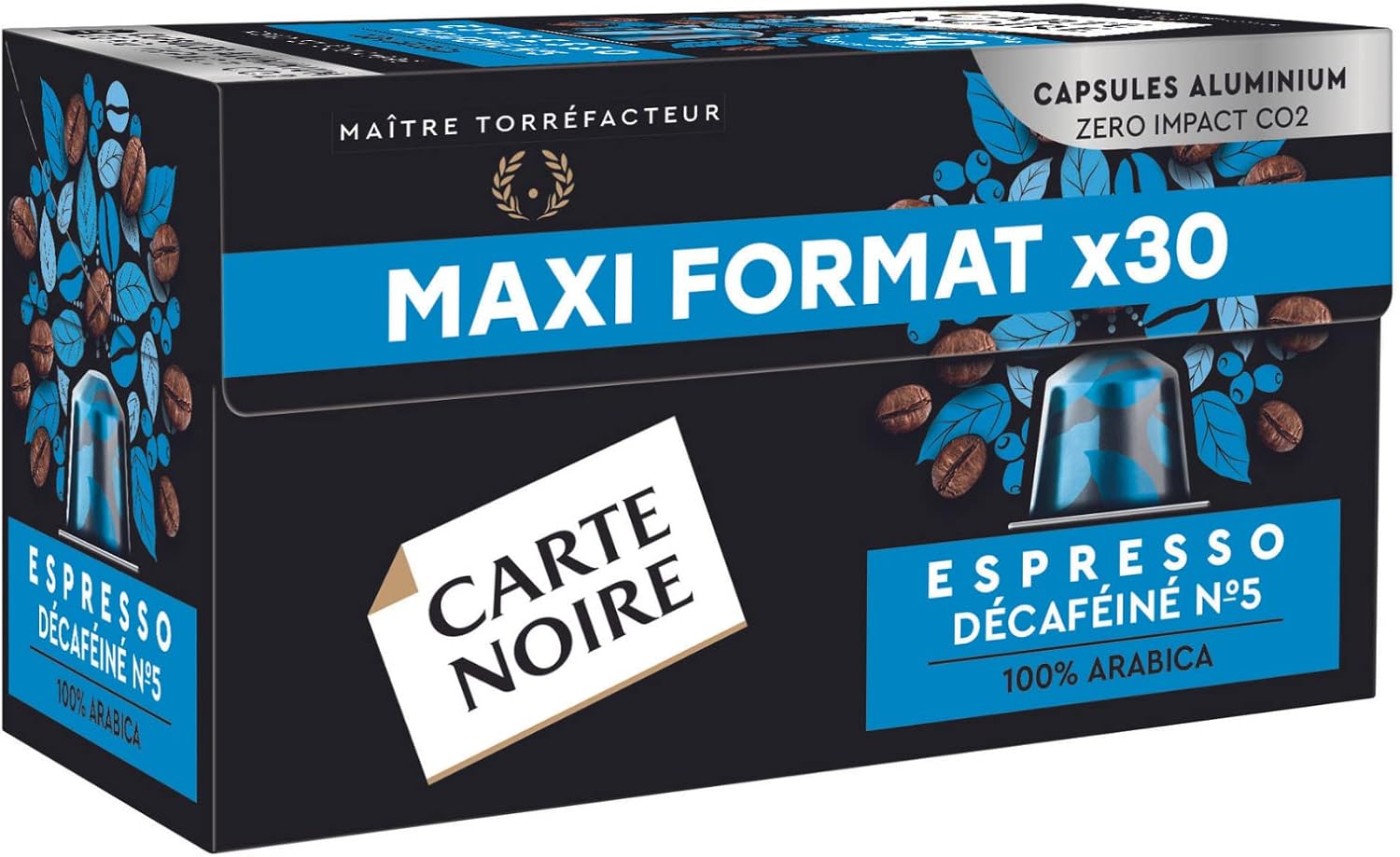 Carte Noire Espresso Décaféiné - 100% Arabica Nespresso Compatible Aluminium Capsules, 100 Pack