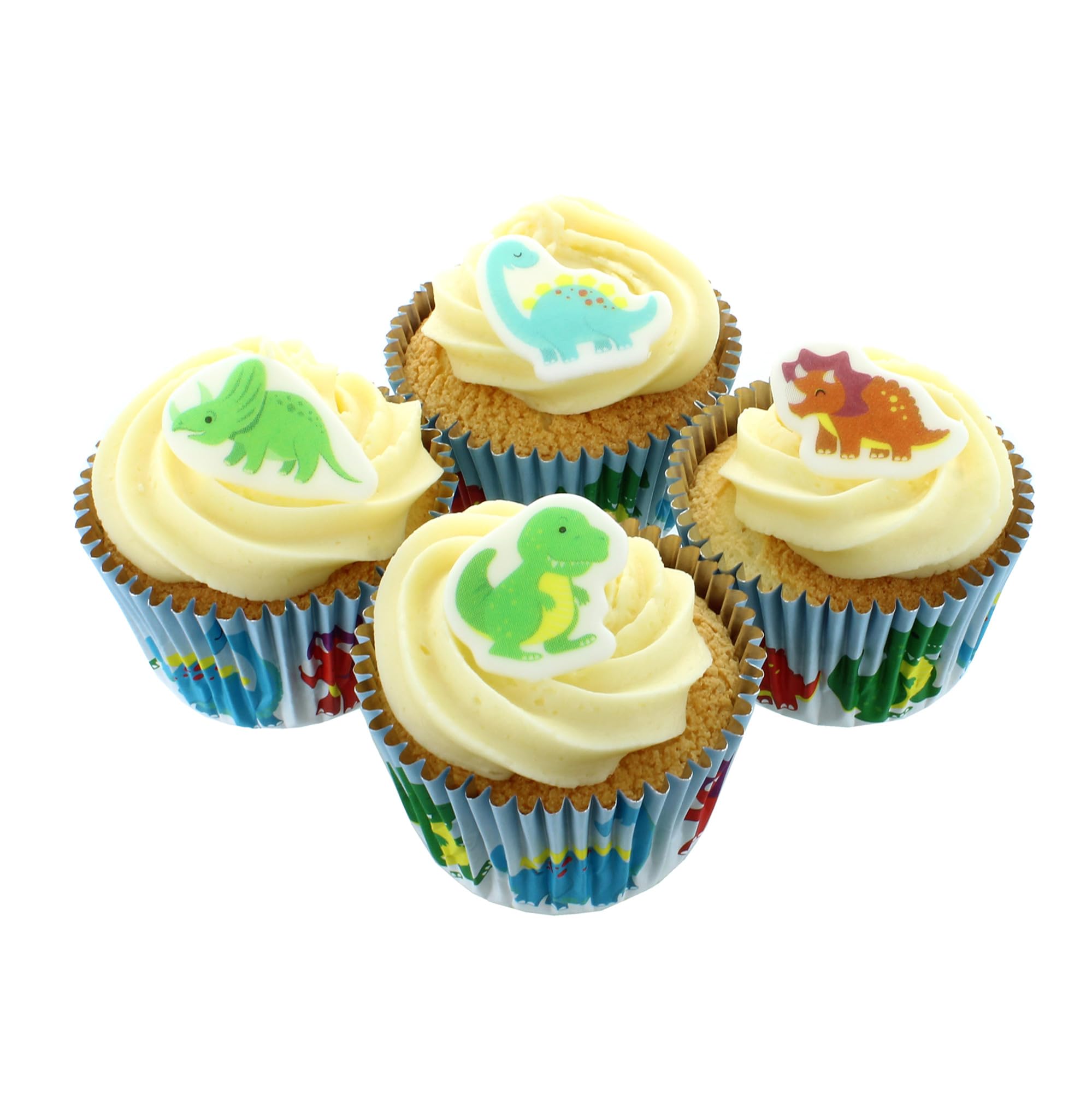 Culpitt Dinosaur Sugar Decorations - 32 Edible Cupcake Toppers | Fondant Icing | 25mm-35mm 6