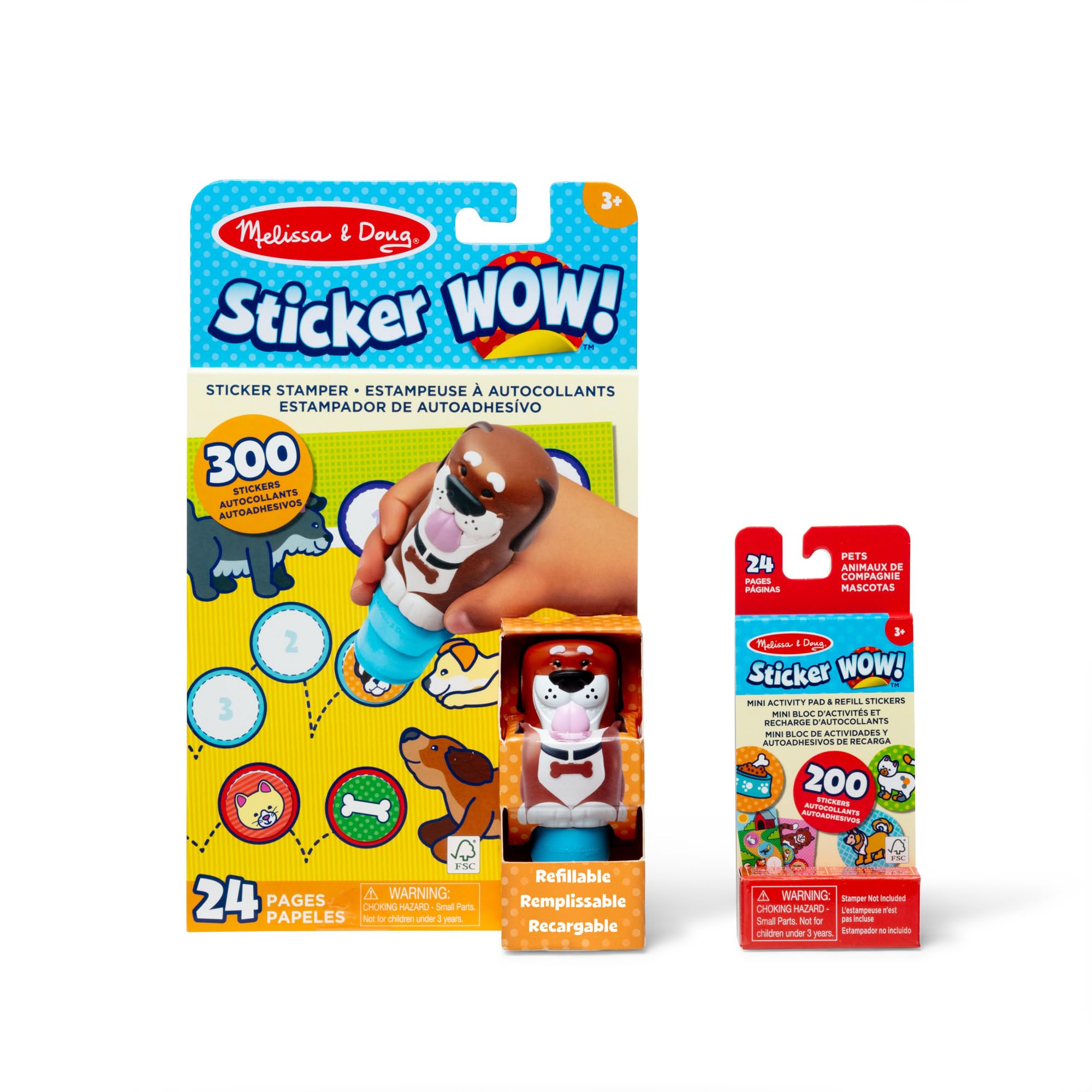 Melissa & Doug Sticker WOW! Dog Bundle - Mess-Free Sticker Stamping | Ages 3+