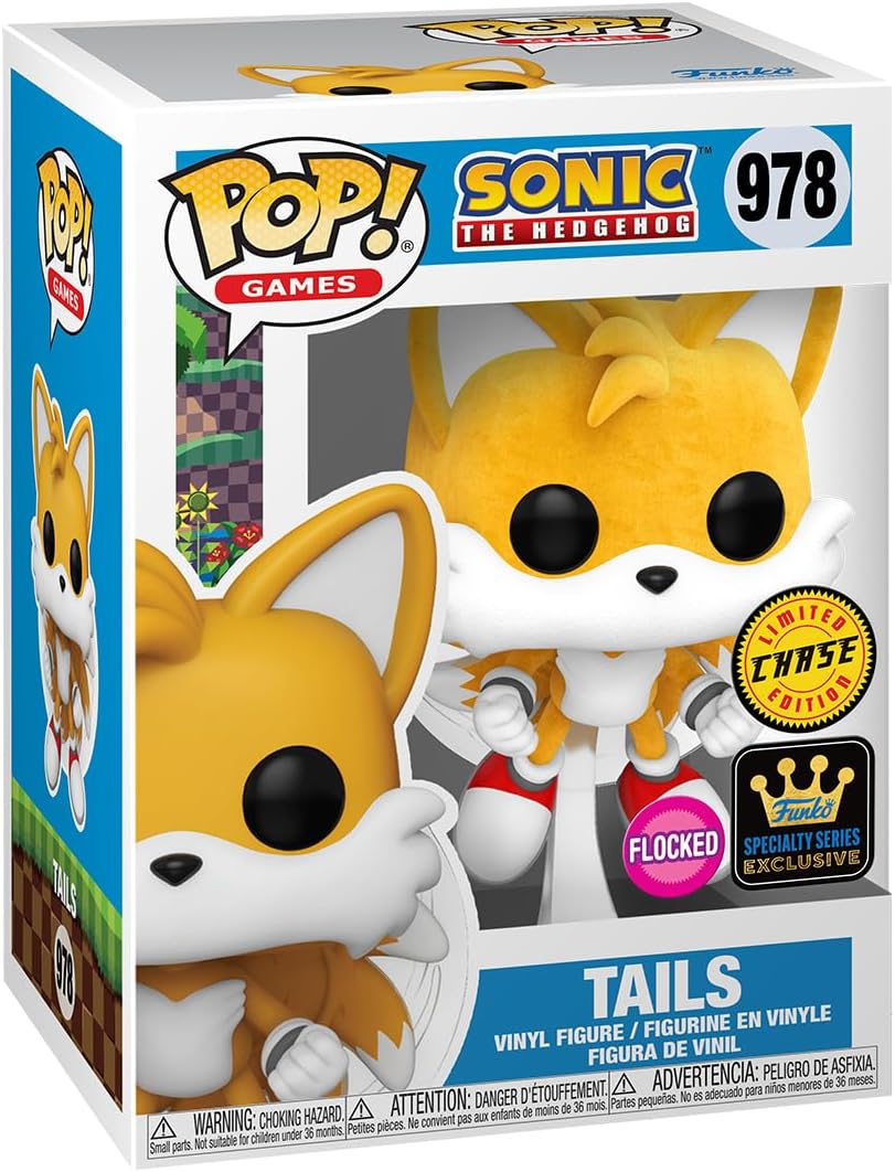 Funko Pop! Games: Sonic - Miles Tails Prower (Flying) Flocked Vinyl Figure 6