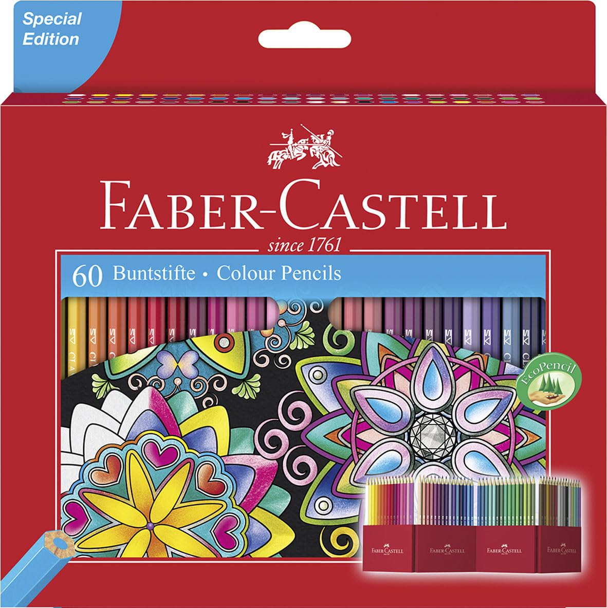 Faber-Castell Coloured Pencils Set of 60 - Break Resistant Core | Eco Friendly Wood | Multicoloured 1