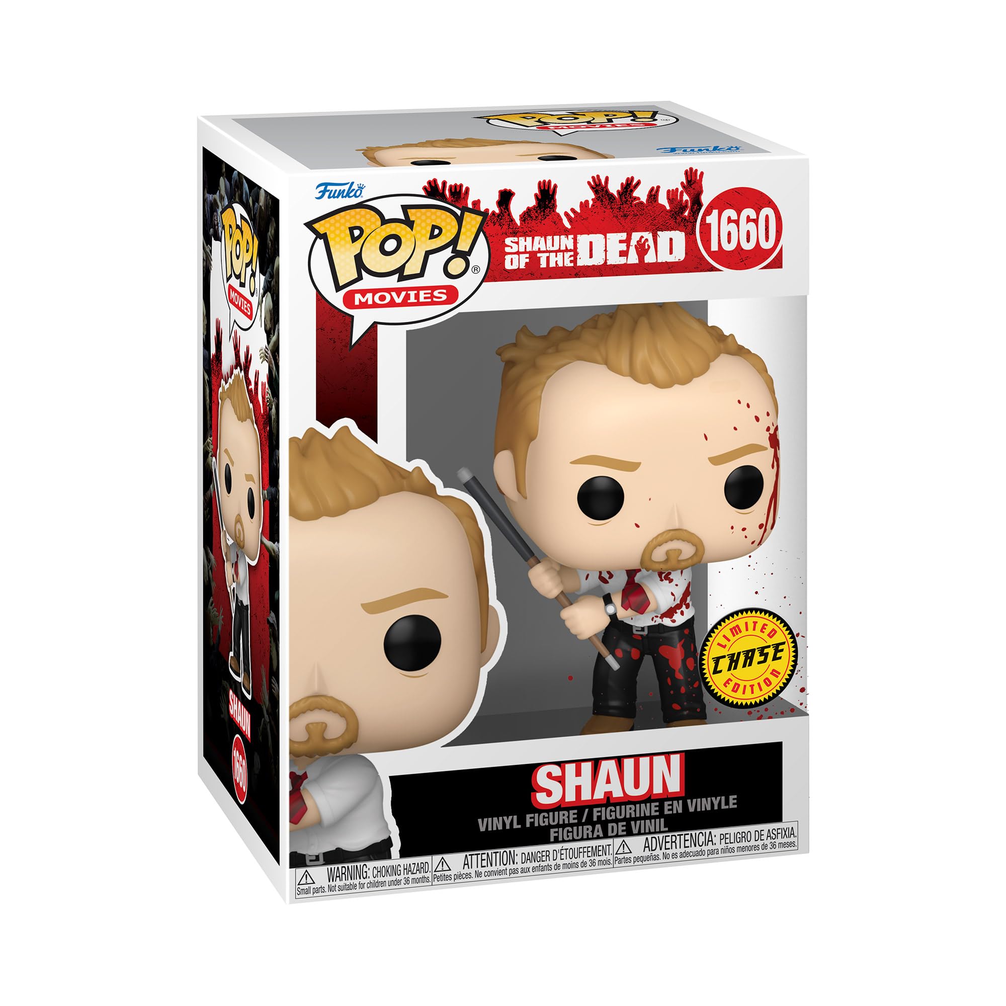 Funko Pop! Movies: SotD - Shaun - 1/6 Quote for Rare Chase Variant - Bloody 8