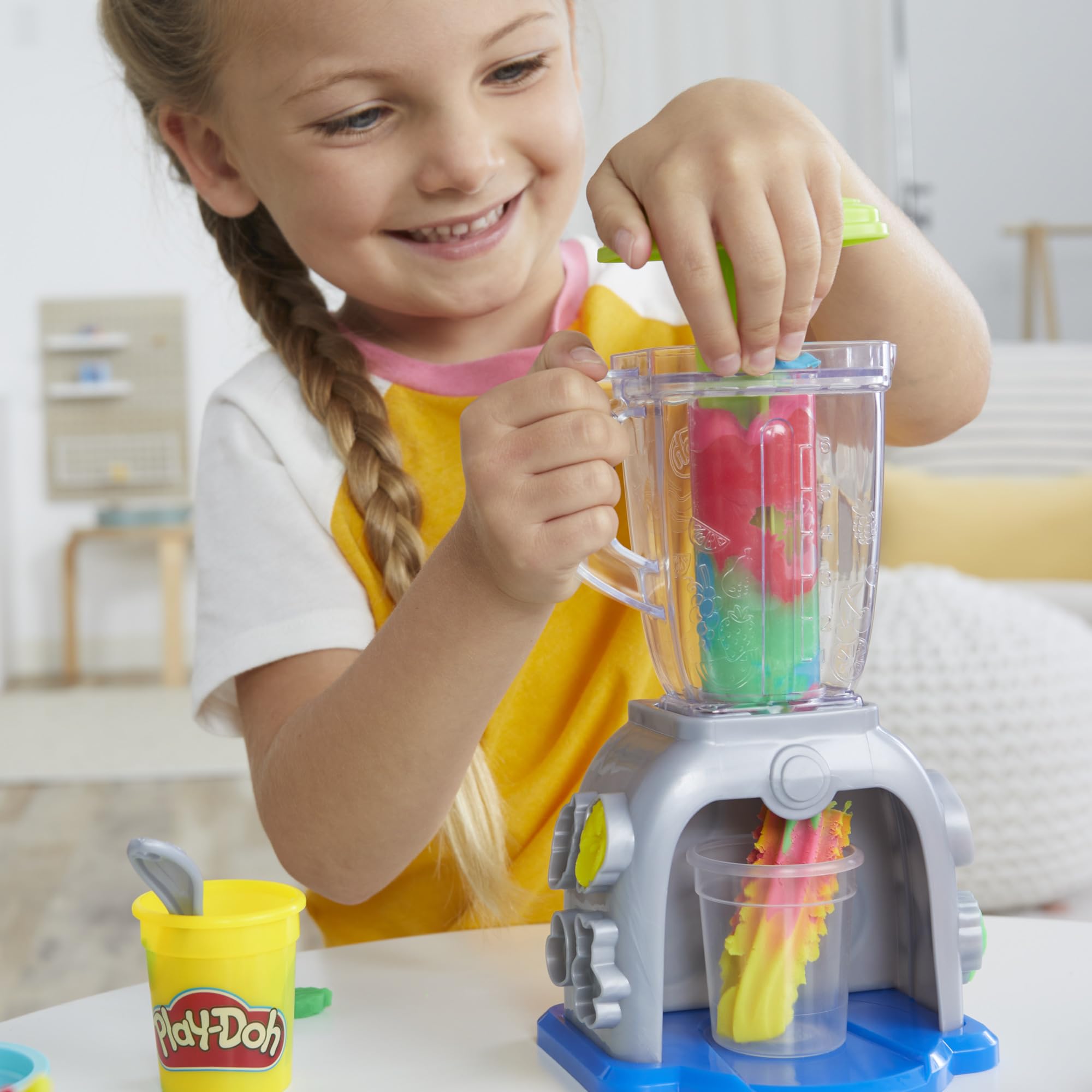 Play-Doh Swirlin' Smoothies Toy Blender Playset - Creative Kitchen Roleplay for Ages 3+ 7