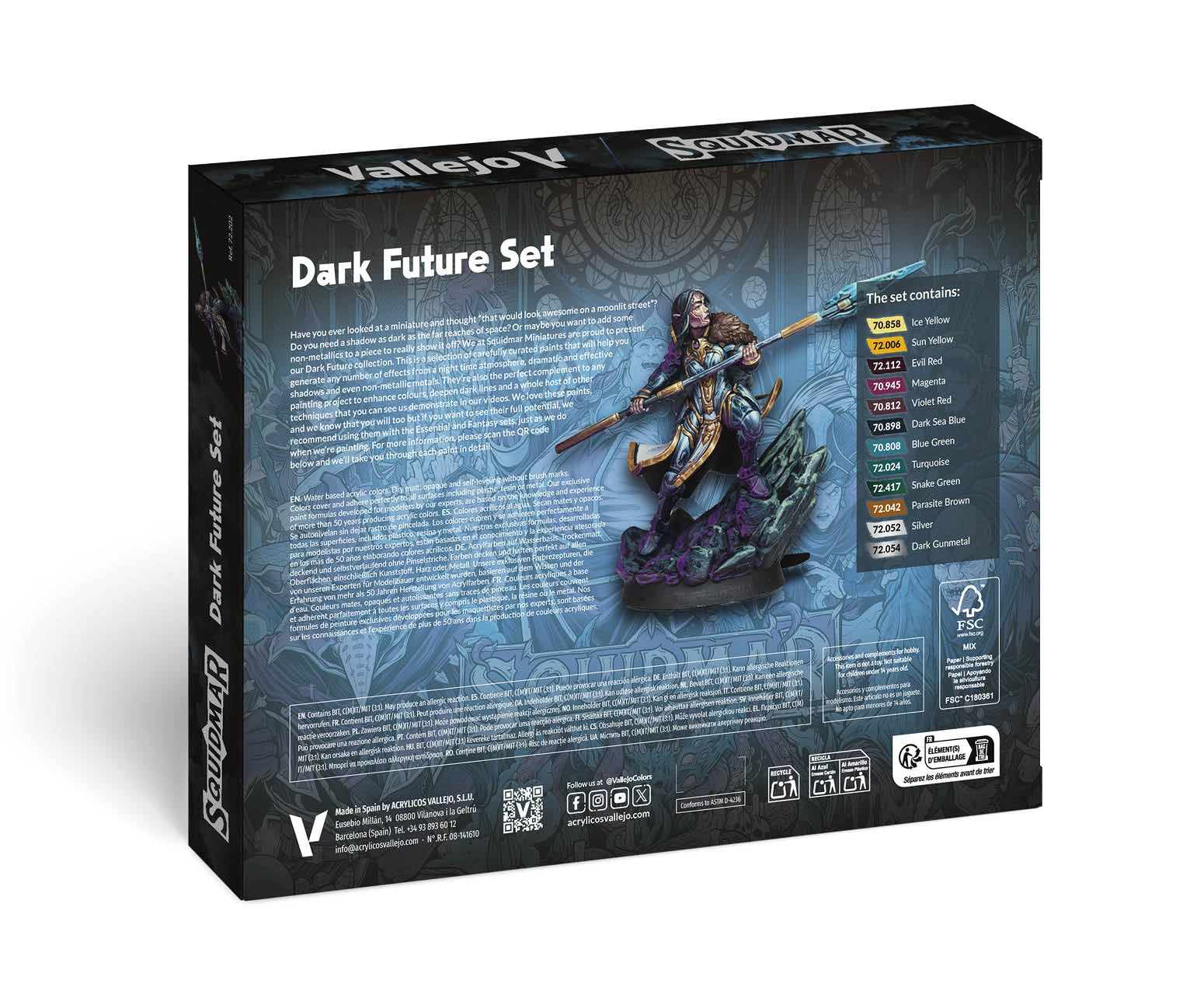 Vallejo VAL72202 Model Paint Set - Acrylic, Multicoloured, 216ml Size | Includes Exclusive Figure