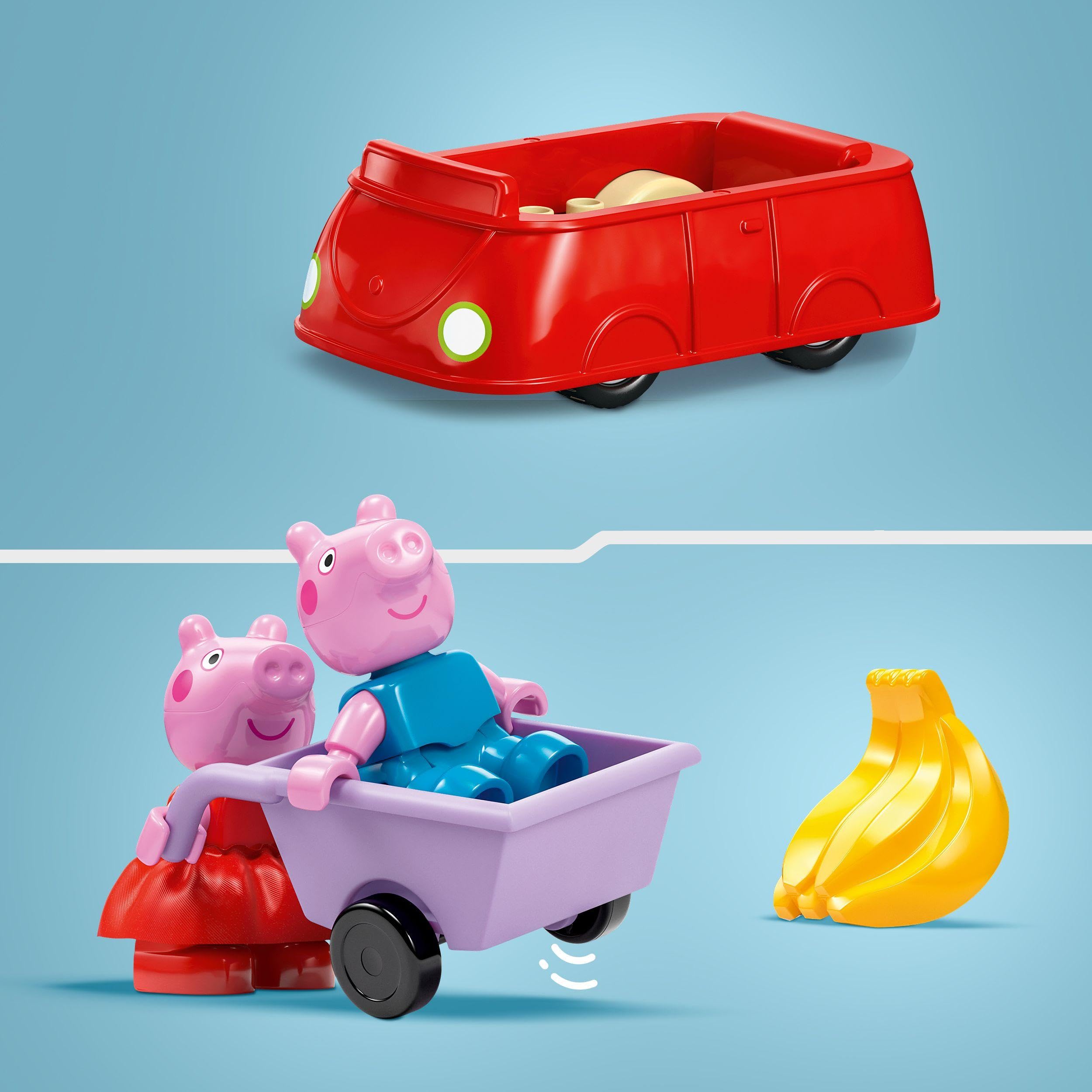 LEGO DUPLO Peppa Pig Supermarket Playset with Car and 4 Figures for Toddlers 2+ 3