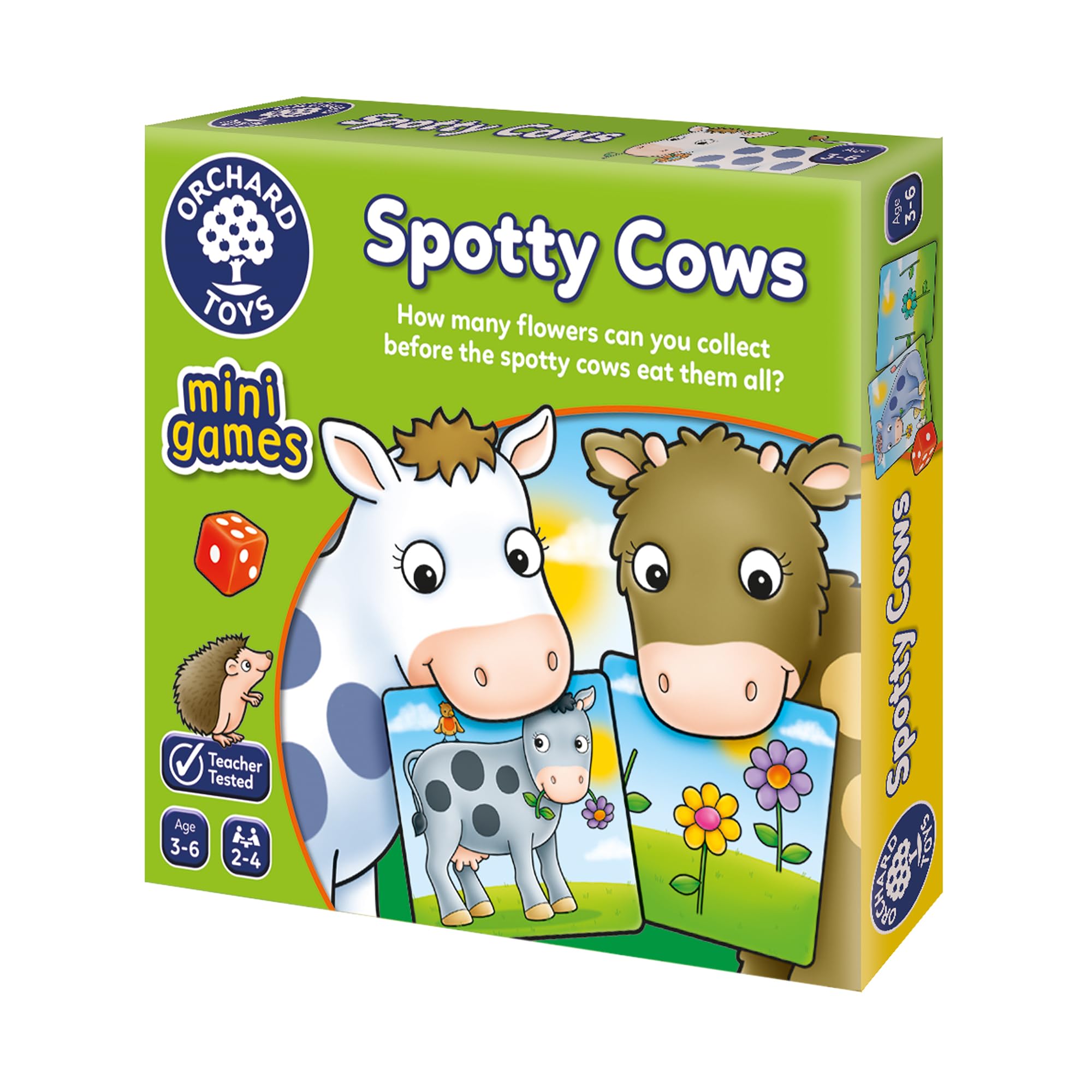 Orchard Toys Spotty Cows Mini Game – Number Matching Dice Game for Kids