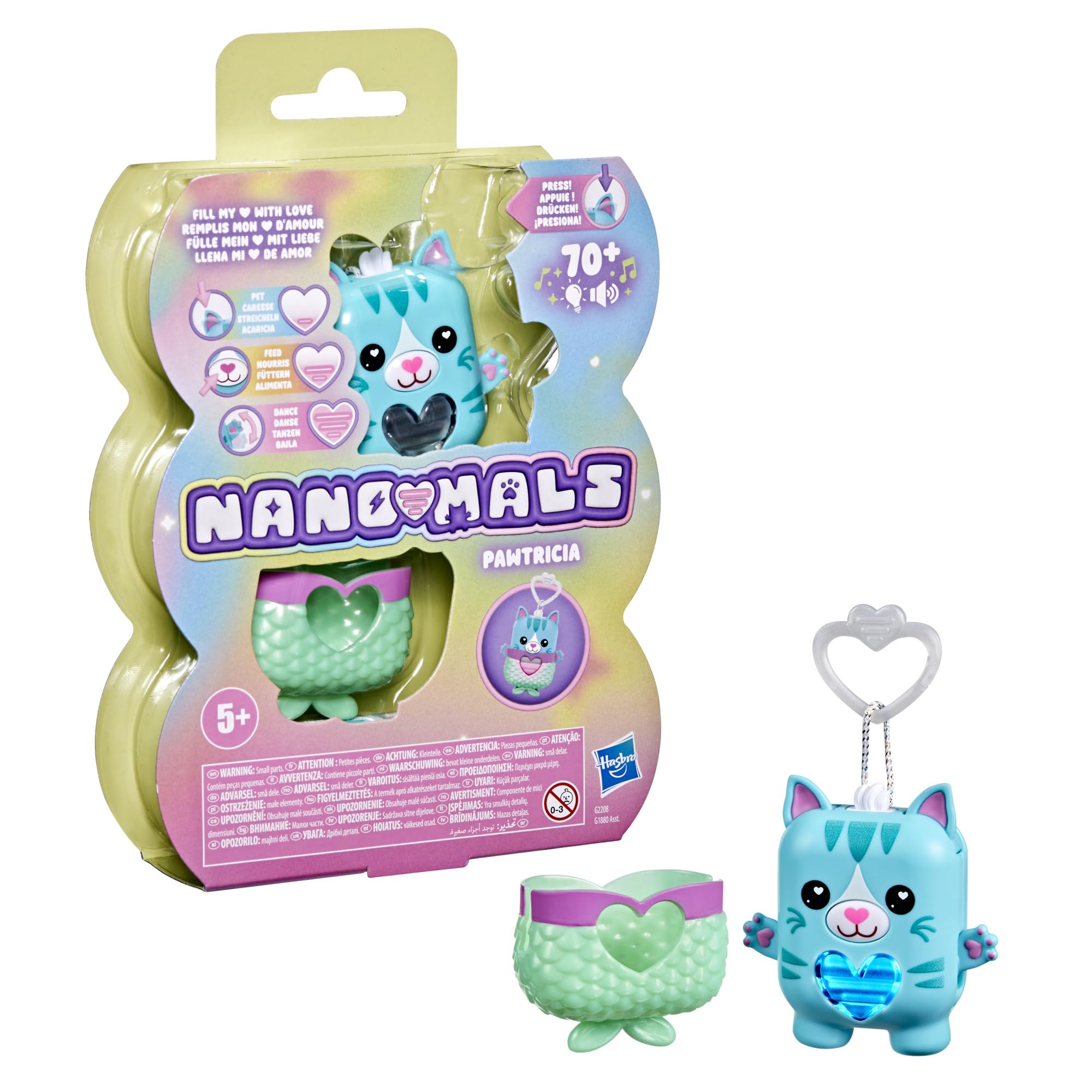 Nano-mals Pawtricia the Blue Kitty with Mermaid Outfit - Electronic Fidget Pet 7