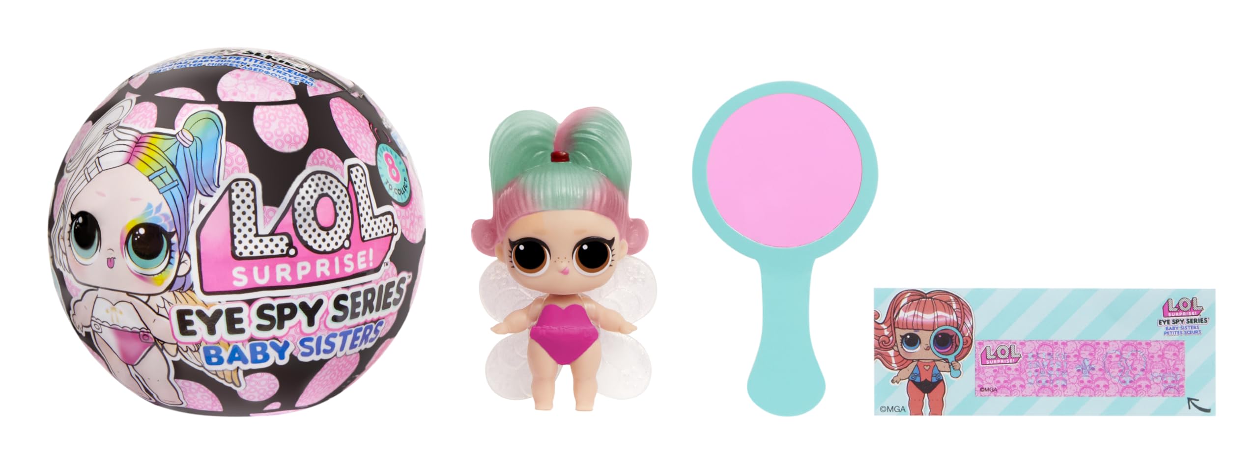 L.O.L. Surprise! Eye Spy Series Baby Sisters Doll | Interactive Unboxing | Color Change | Plastic
