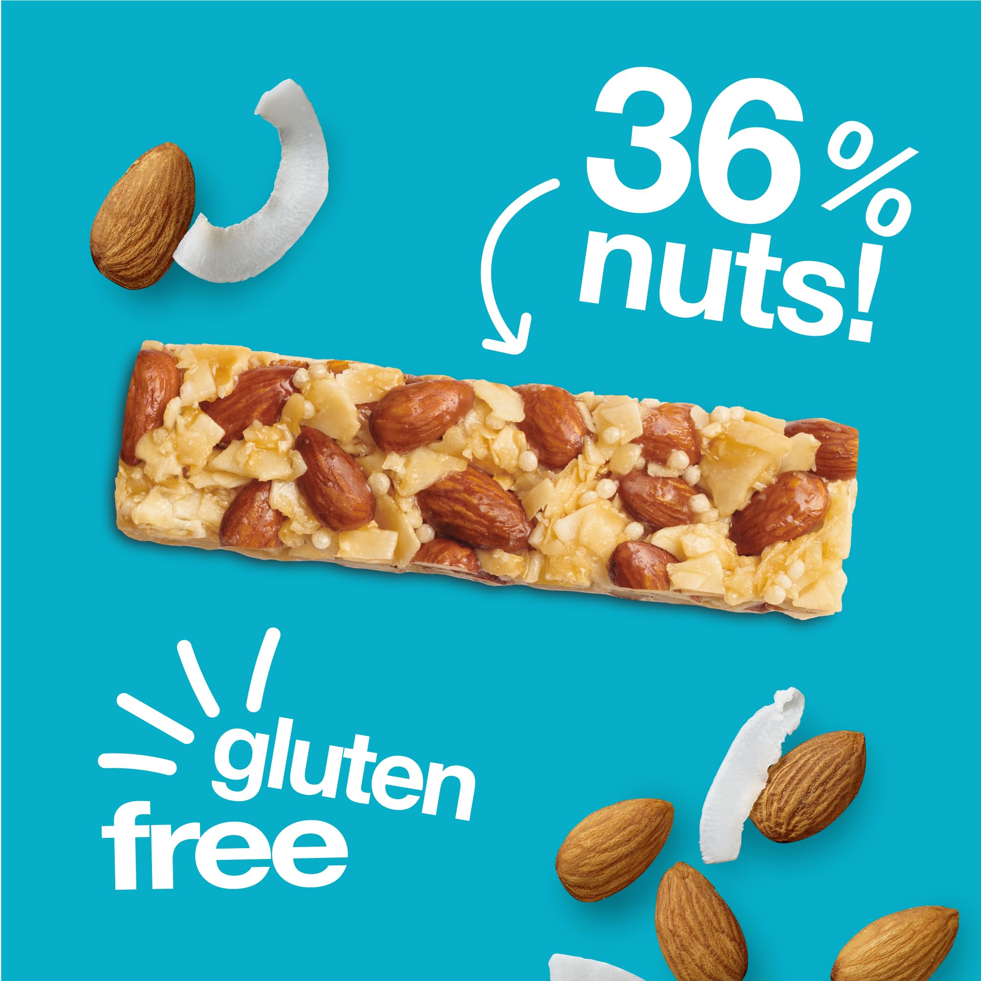 KIND - Almond & Coconut Gluten Free Snack Bars, High Fibre, No Artificial Ingredients, Multipack 12 x 40g 5