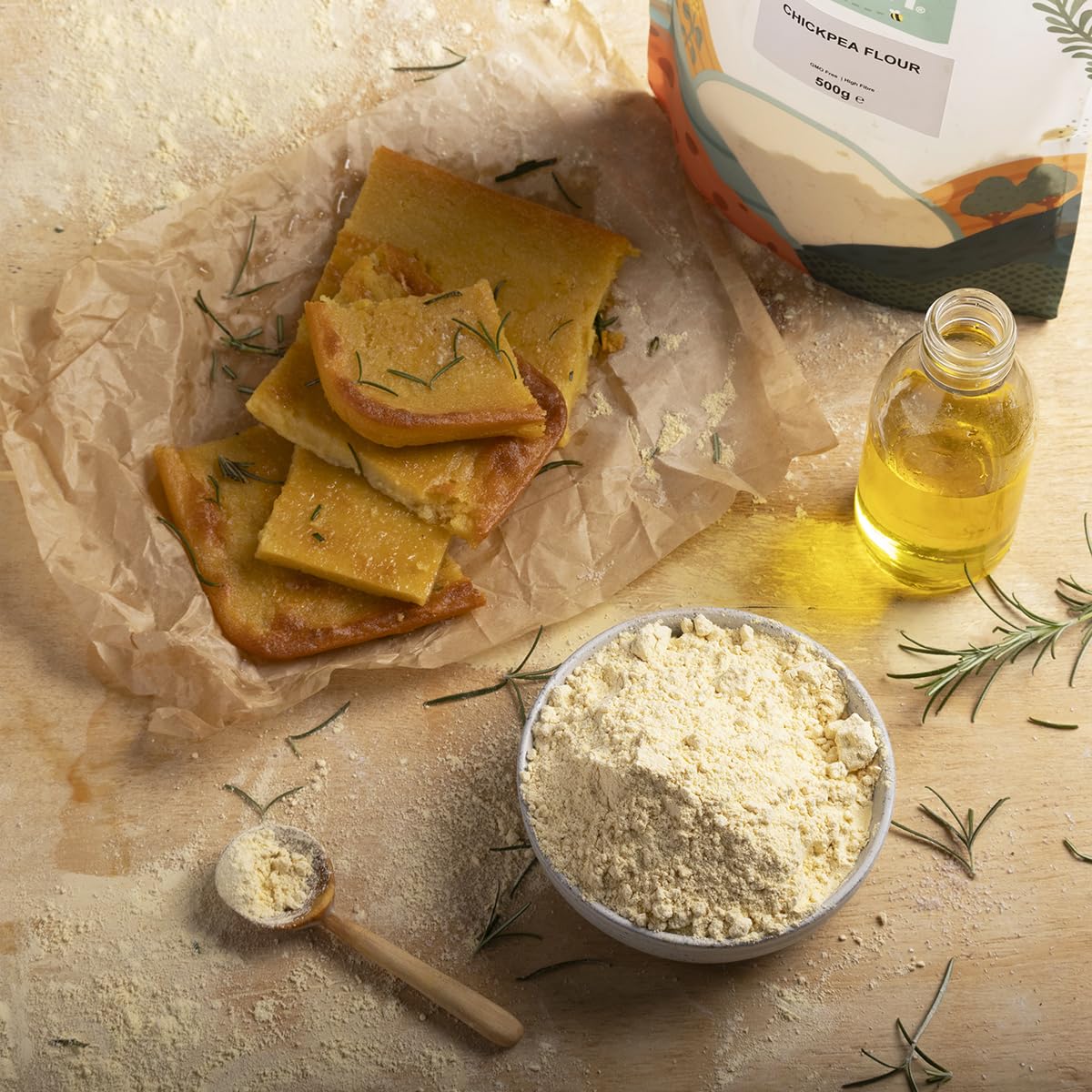 Wholefood Earth Chickpea Flour 1 kg - Gluten-Free, GMO-Free, High-Fibre Baking Flour 4