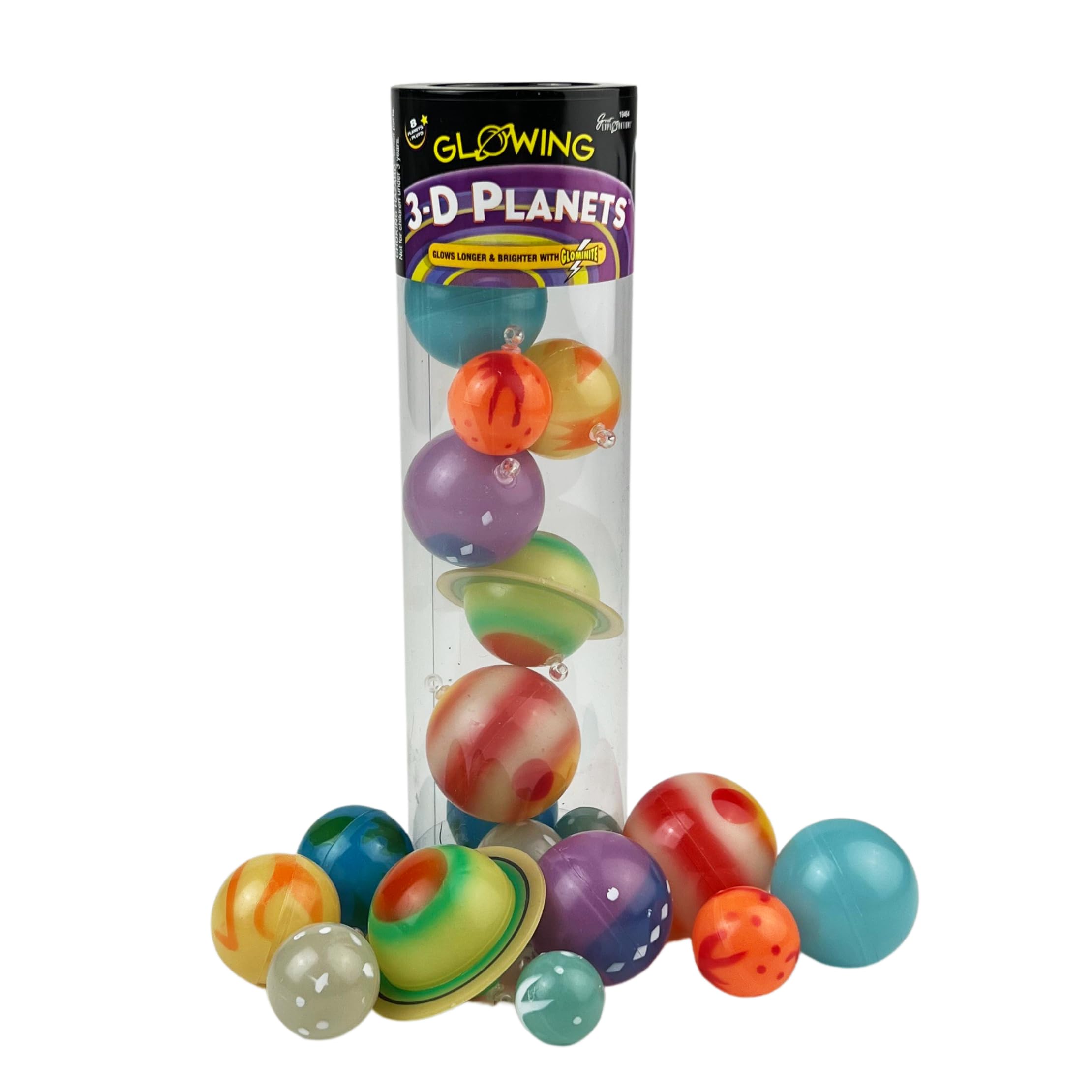 University Games 3-D Planets in a Tube Glow-in-the-Dark Science Kit | 9 Pieces | Ages 3+ 2