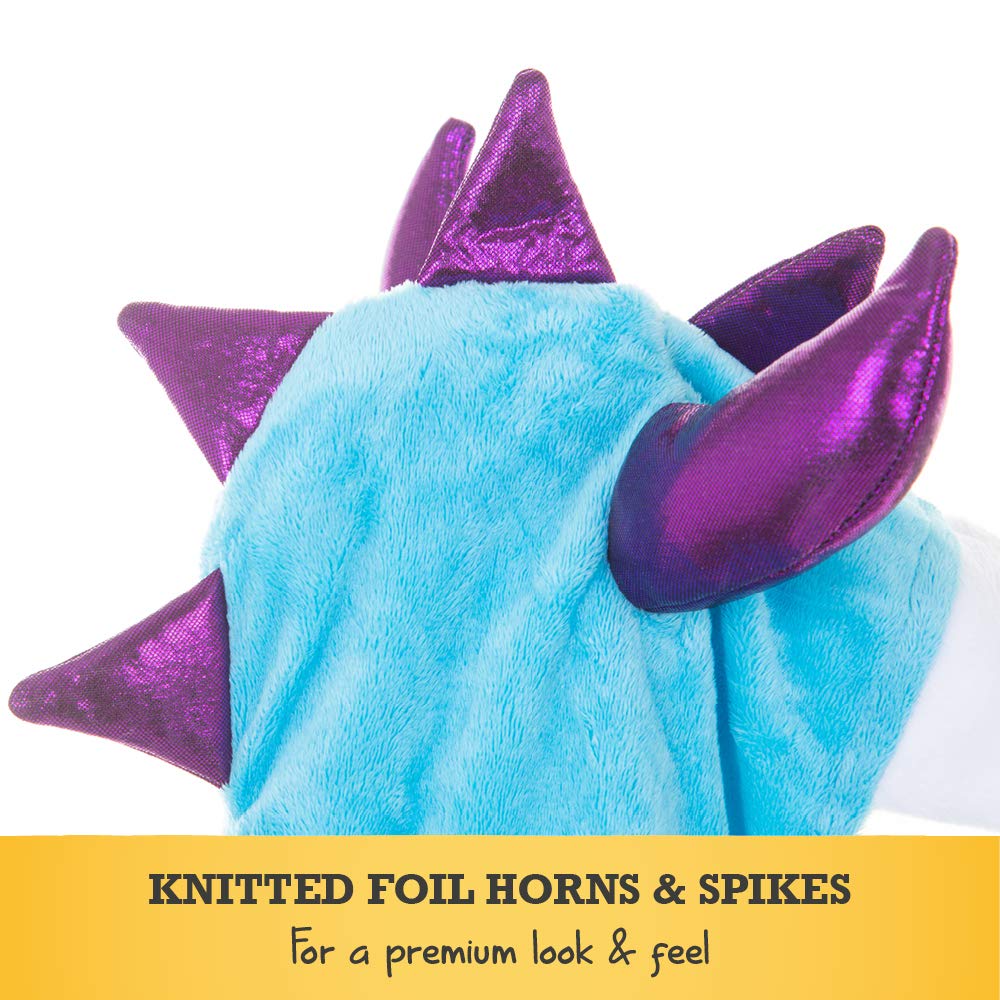 PRETEND TO BEE Dinosaur Monster Onesie - Blue and Purple Fancy Dress Costume for Kids 8