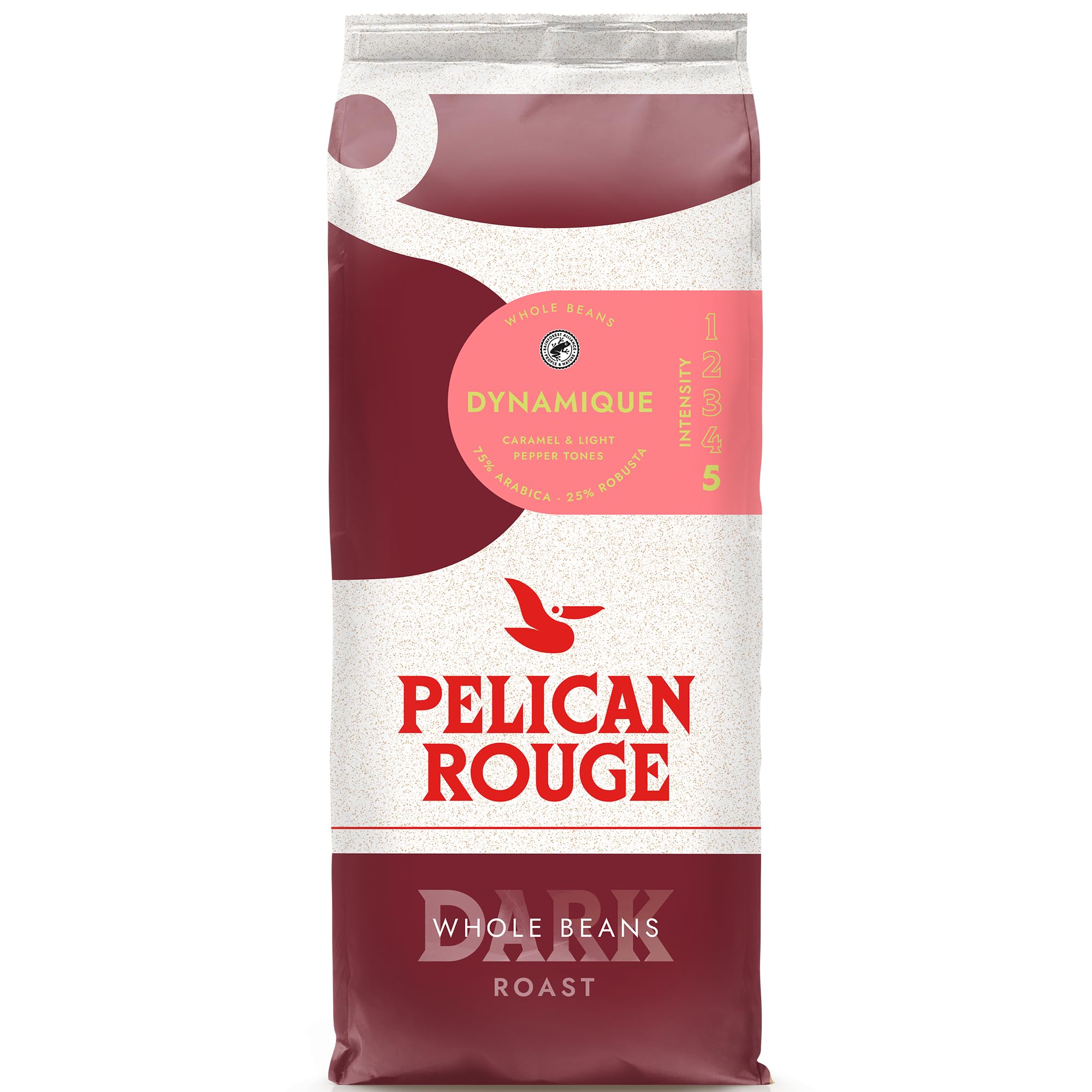 Pelican Rouge DYNAMIQUE Whole Dark Roasted Coffee Beans | 75% Arabica | Rainforest Alliance Certified