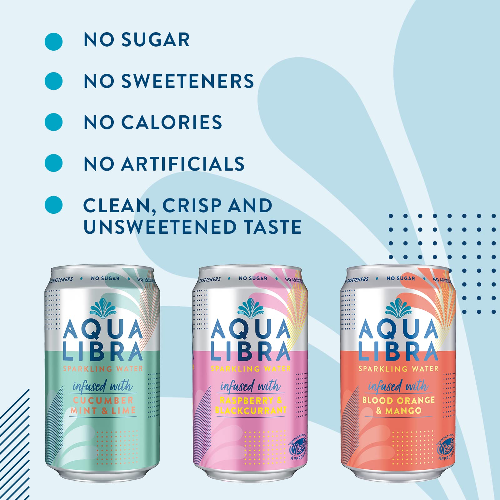 AQUA Libra - Raspberry & Blackcurrant Sparkling Water (4 x 330ml)