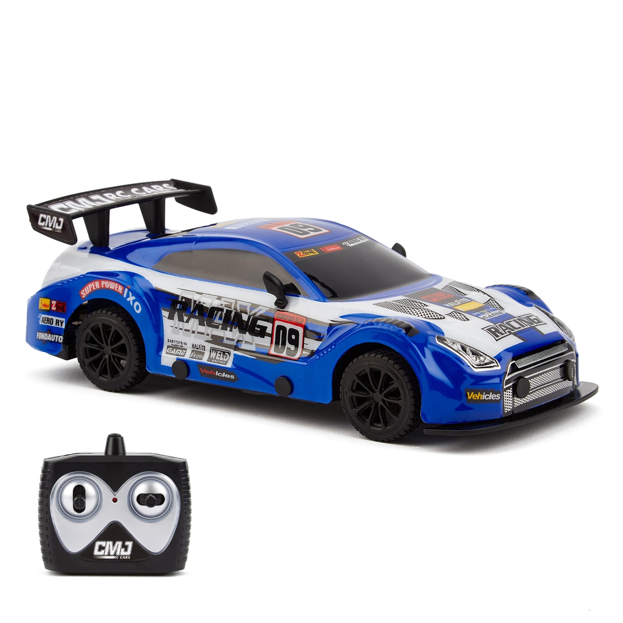 Road Rebel Blue Bolt RC Car - 1:24 Scale 2.4GHz High-Speed Remote Control Vehicle for Kids 3+