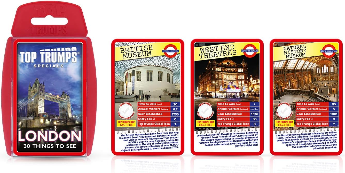Top Trumps London 30 Things To See Card Game
