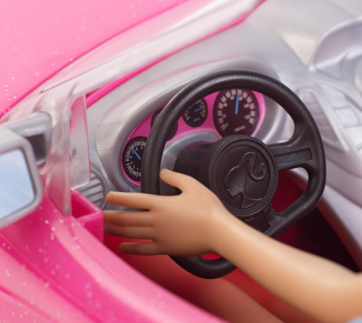 Barbie Convertible and Doll Pack - Sparkly Pink Vehicle with Realistic Details for Imaginative Play 4