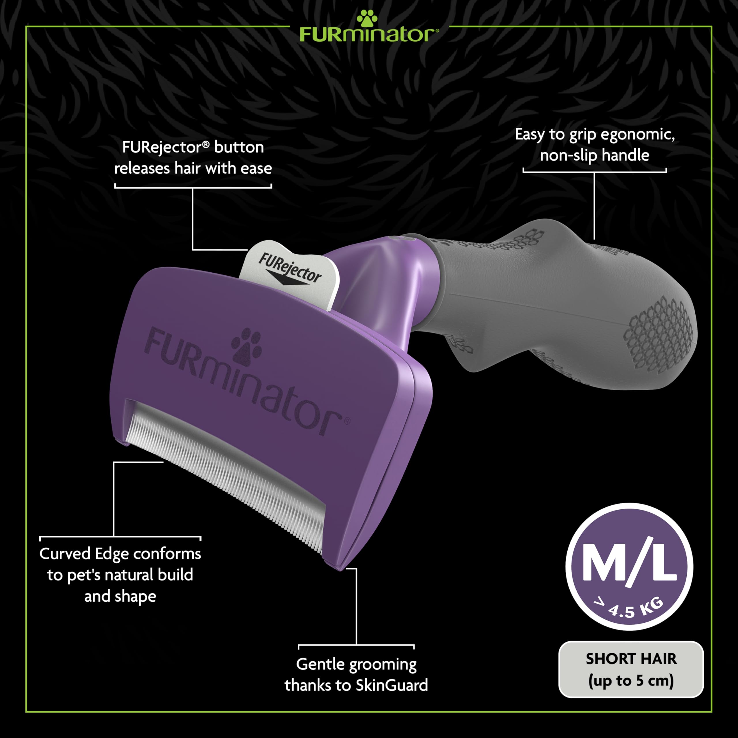 FURminator Undercoat deShedding Tool for Cats M/L Short Hair | Reduces Shedding 90% 4