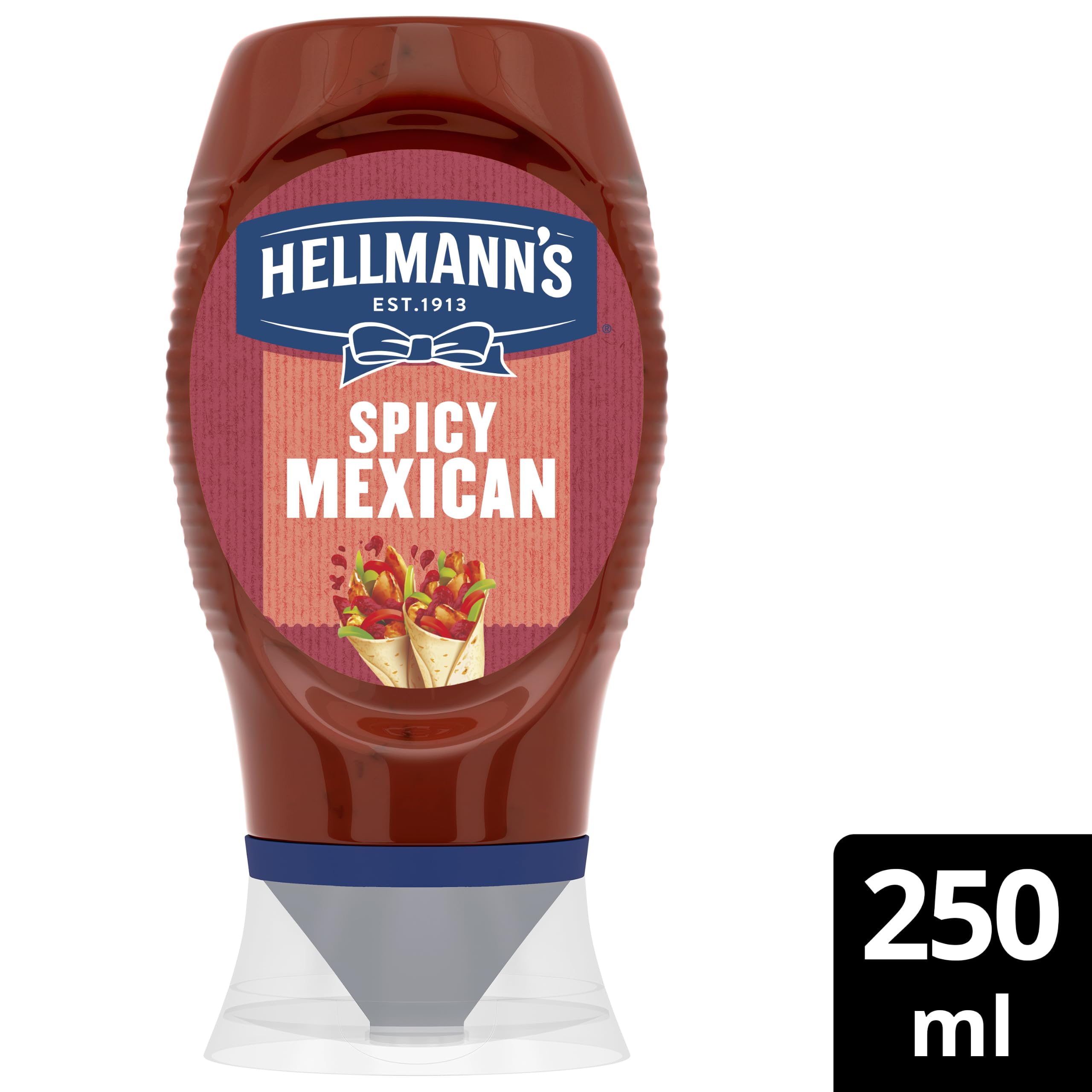 Hellmann's Spicy Mexican Sauce - Medium Heat, Vegan, 250g Squeeze Bottle