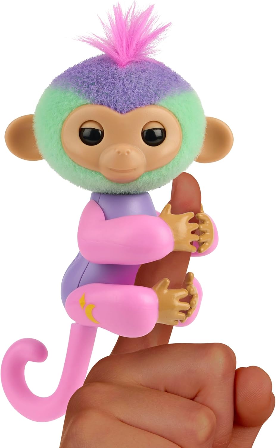 Fingerlings 3181 Magic Interactive Baby Monkey - Norah (Teal & Purple) with Fortune-Telling & Mood-Sensing Features 3