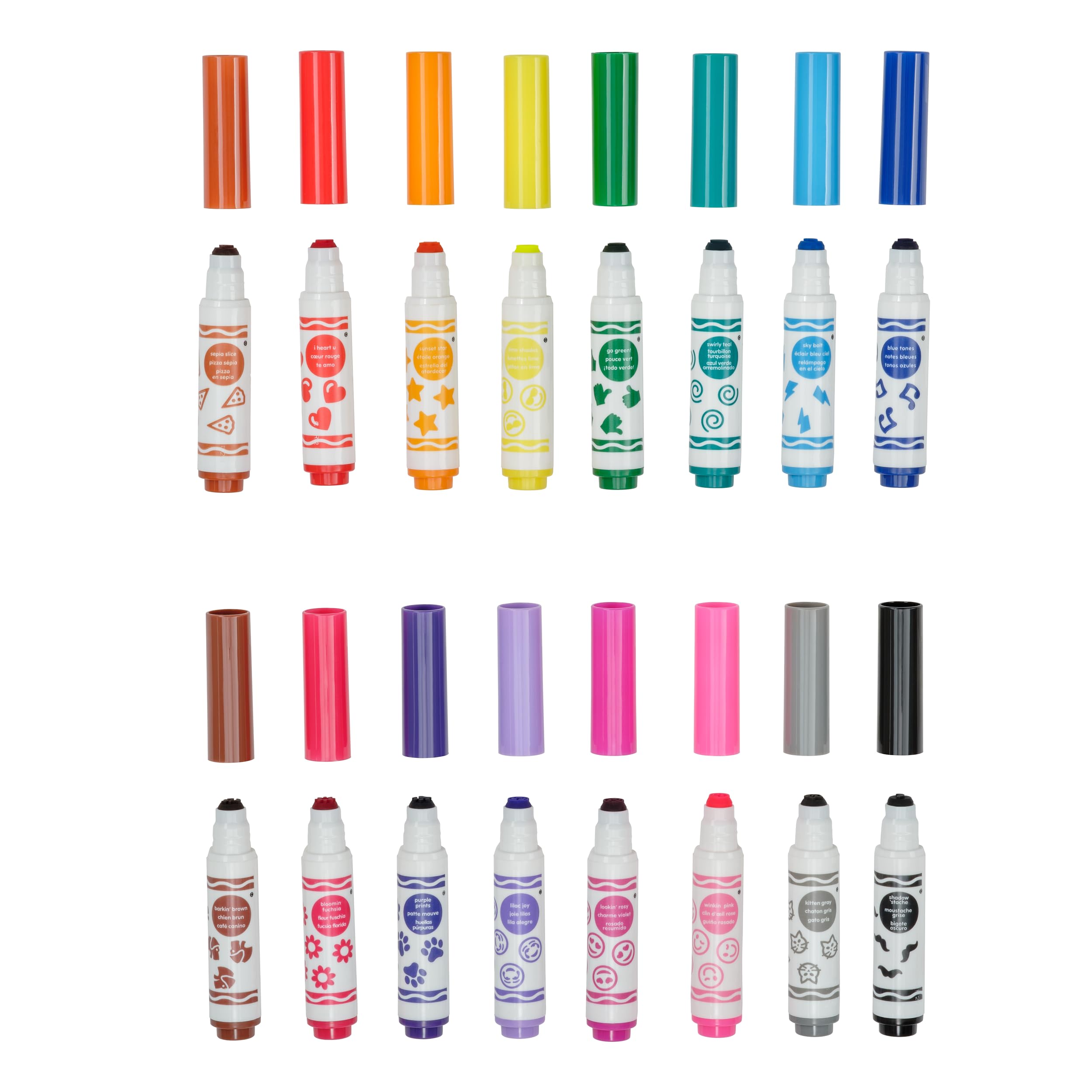 CRAYOLA Colouring Pens & Markers - 16 Washable Felt Tip Pens with Stamp Tip | Multicolour 6